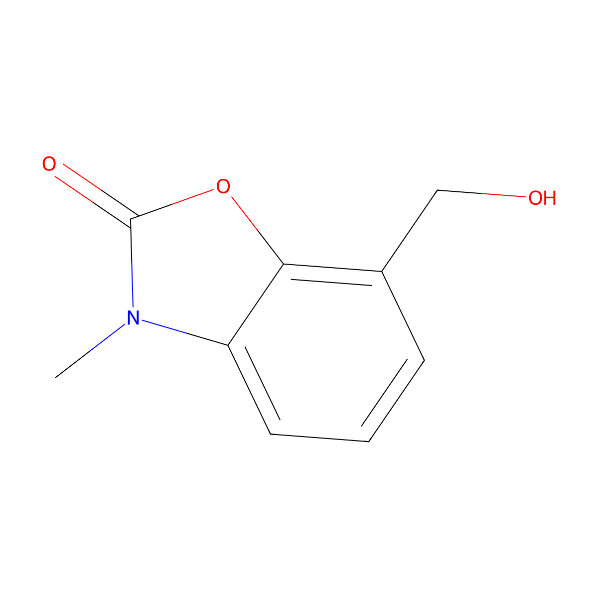 7-(Hydroxymethyl)-3-methyl-2,3-dihydro-1,3-benzoxazol-2-one molecular structure, CAS 3017250-81-3