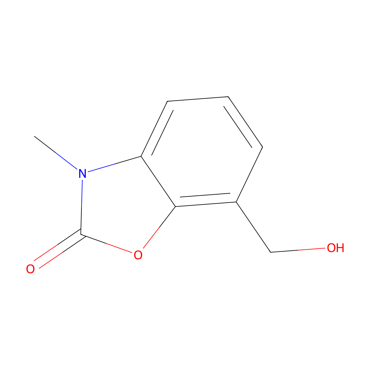 7-(Hydroxymethyl)-3-methyl-2,3-dihydro-1,3-benzoxazol-2-one molecular structure, CAS 3017250-81-3