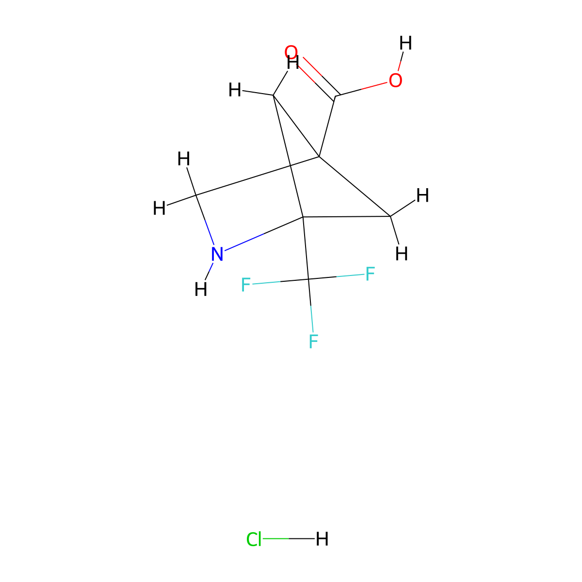 1-(Trifluoromethyl)-2-azabicyclo[2.1.1]hexane-4-carboxylic acid hydrochloride molecular structure, CAS 3017251-01-0