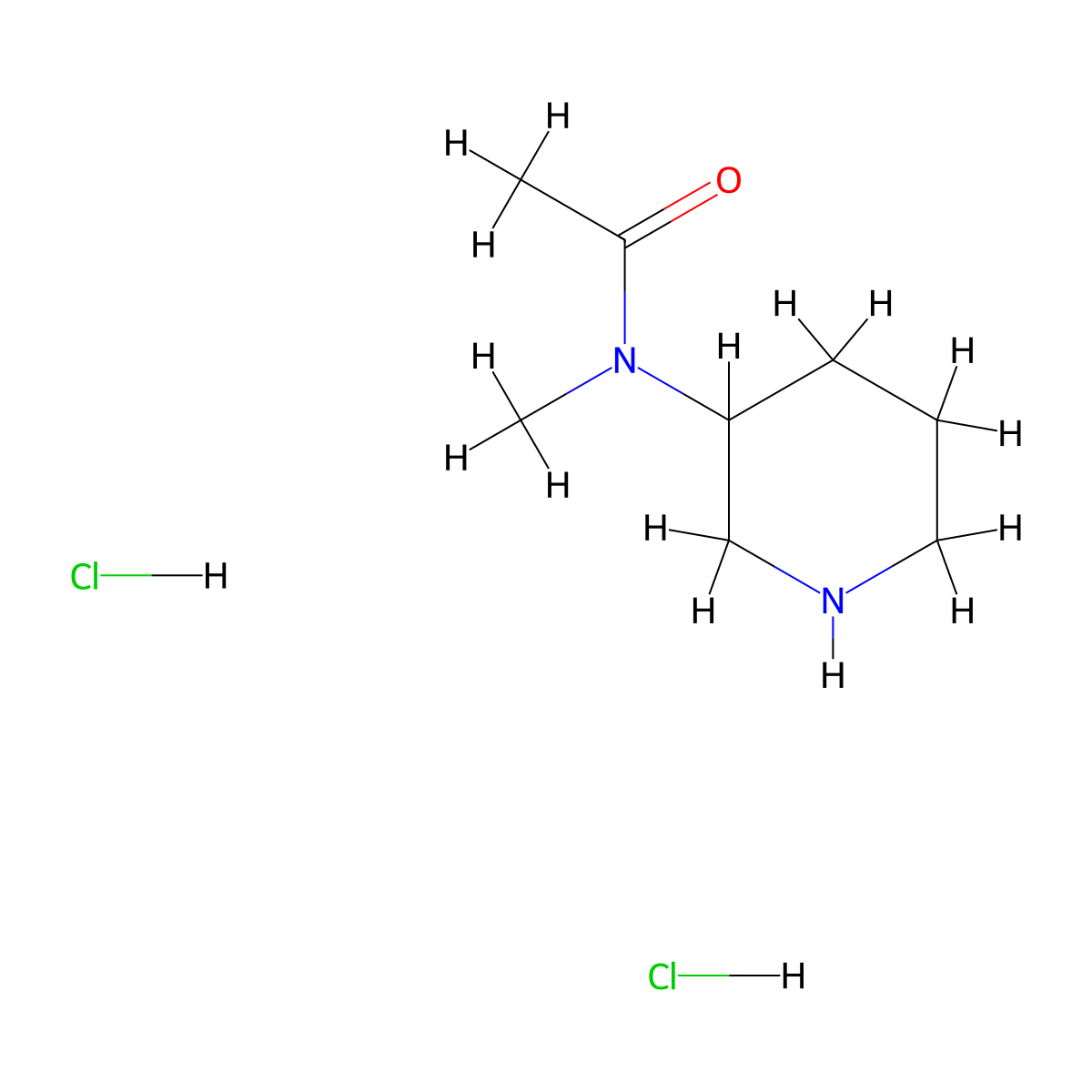N-methyl-N-(piperidin-3-yl)acetamide dihydrochloride molecular structure, CAS 3017251-25-8