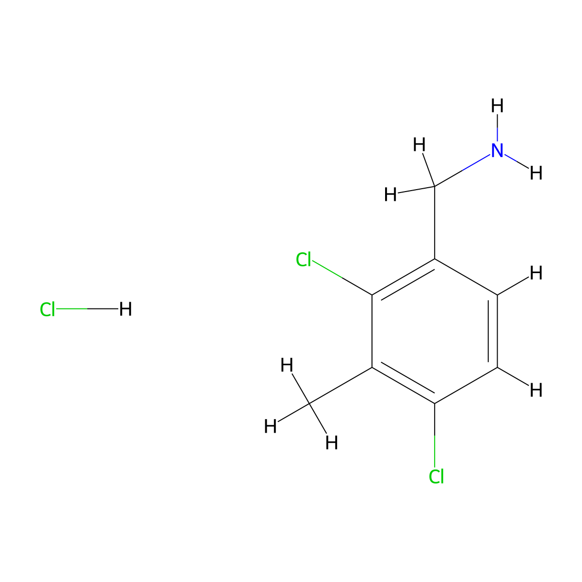 1-(2,4-Dichloro-3-methylphenyl)methanamine hydrochloride molecular structure, CAS 3017251-31-6