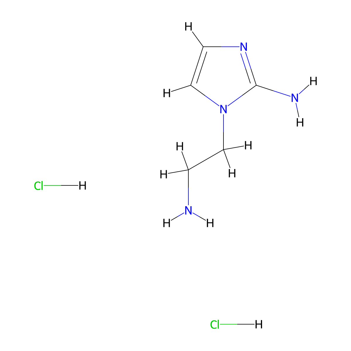 1-(2-aminoethyl)-1H-imidazol-2-amine dihydrochloride molecular structure, CAS 3017251-48-5