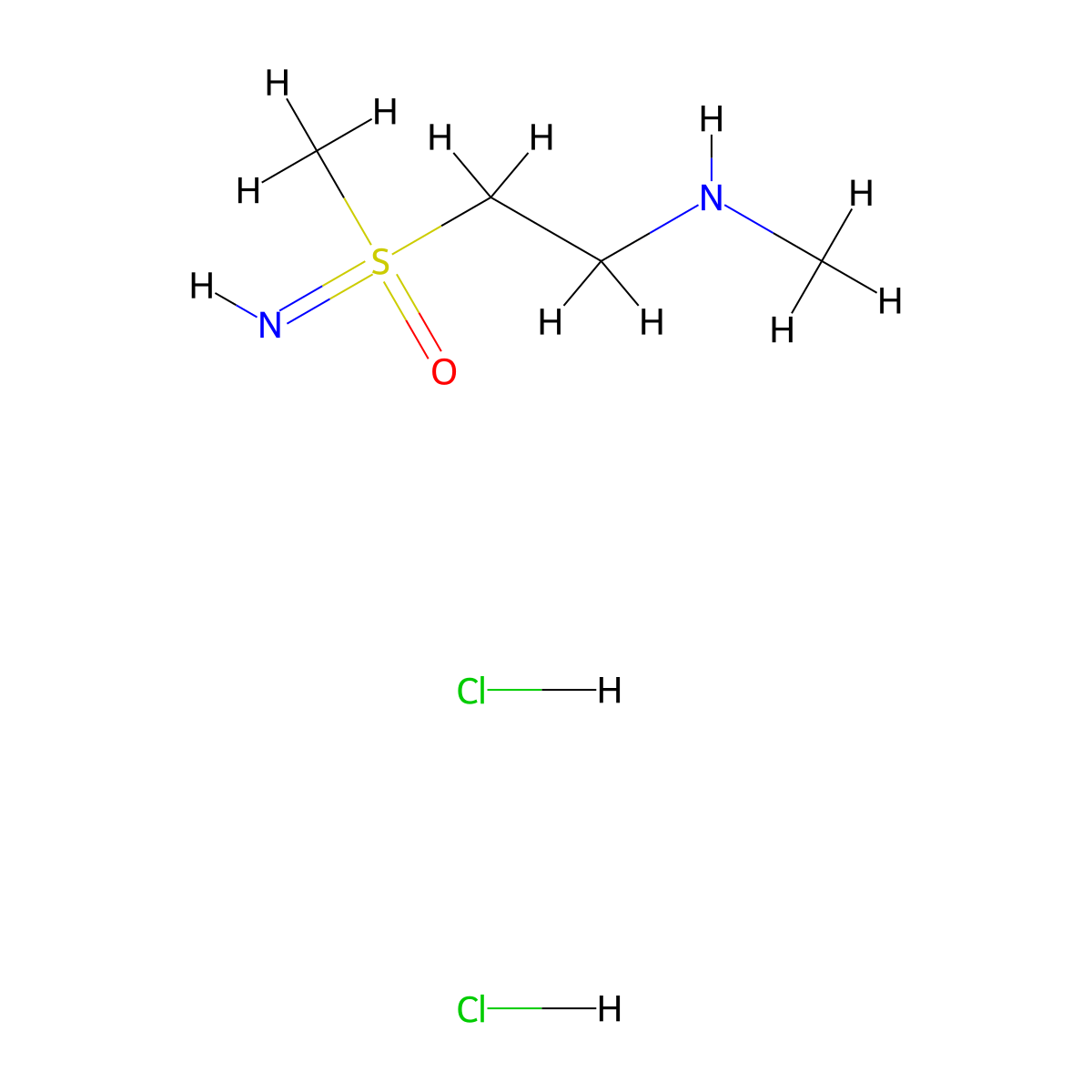 Imino(methyl)[2-(methylamino)ethyl]-lambda6-sulfanone dihydrochloride molecular structure, CAS 3017251-50-9