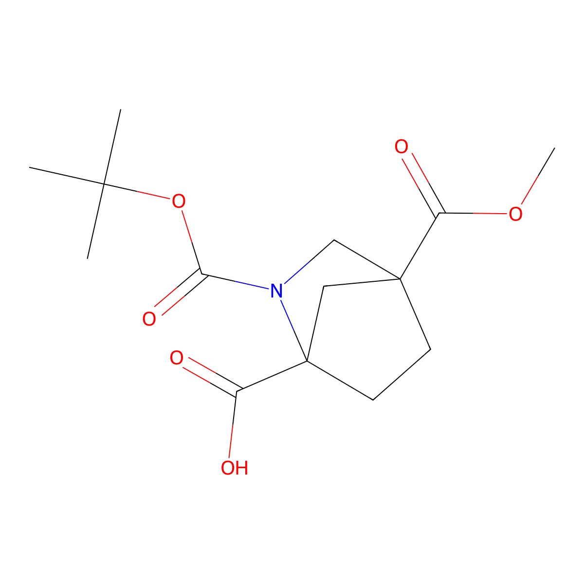4-Methoxycarbonyl-2-[(2-methylpropan-2-yl)oxycarbonyl]-2-azabicyclo[2.2.1]heptane-1-carboxylic acid molecular structure, CAS 3017251-61-2