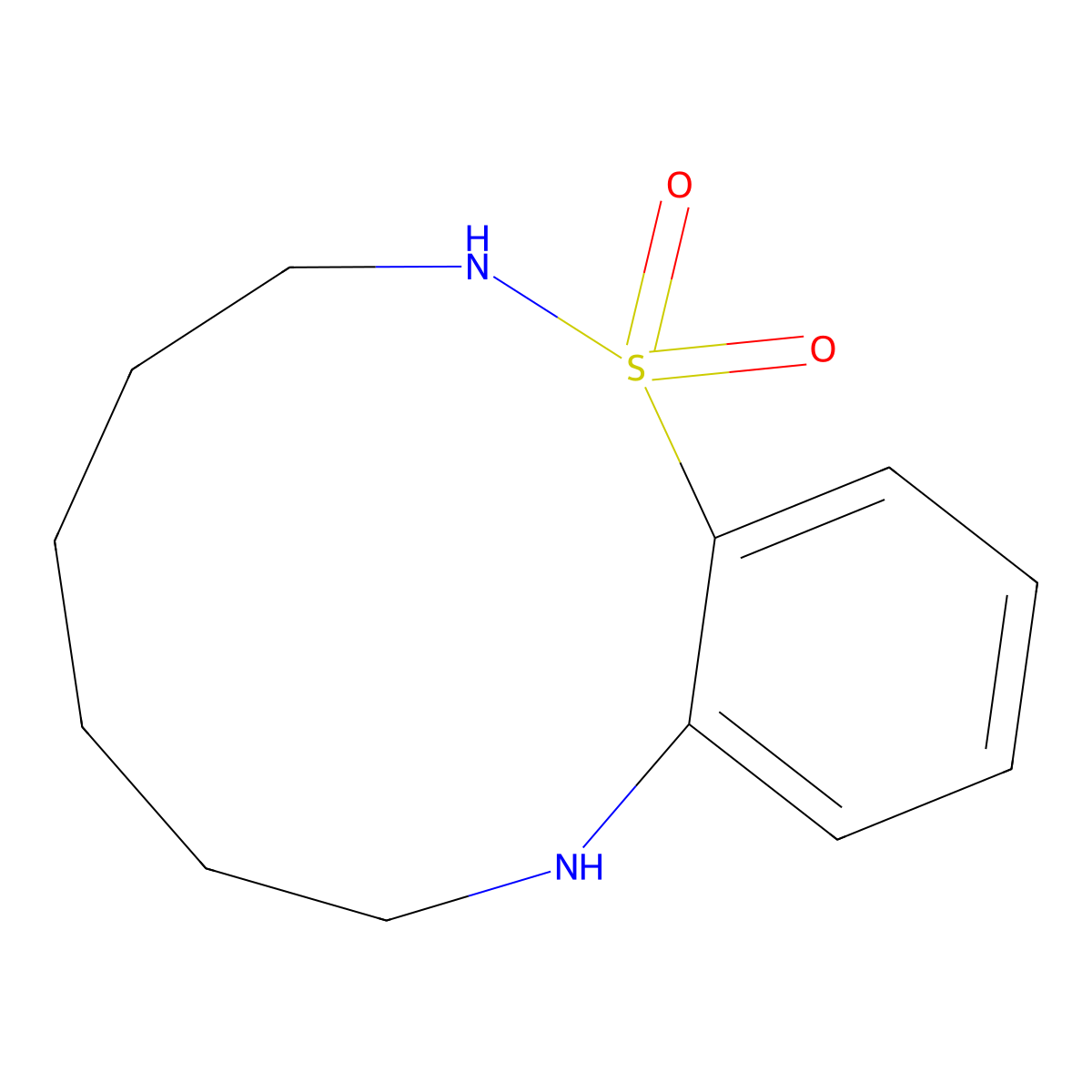 2,3,4,5,6,7,8,9-Octahydro-1lambda6,2,9-benzothiadiazacycloundecine-1,1-dione molecular structure, CAS 3017251-78-1