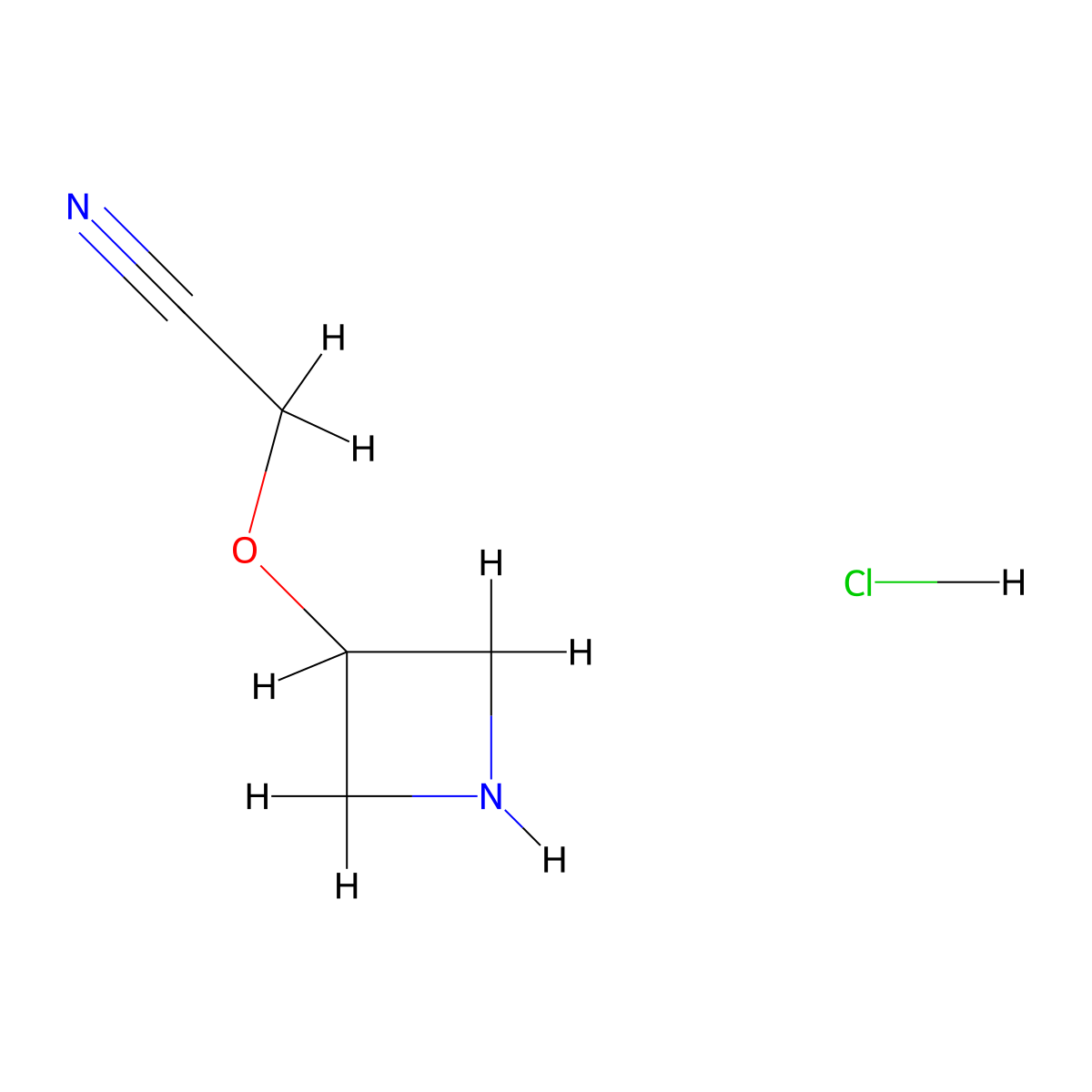 2-(Azetidin-3-yloxy)acetonitrile hydrochloride molecular structure, CAS 3017252-02-4