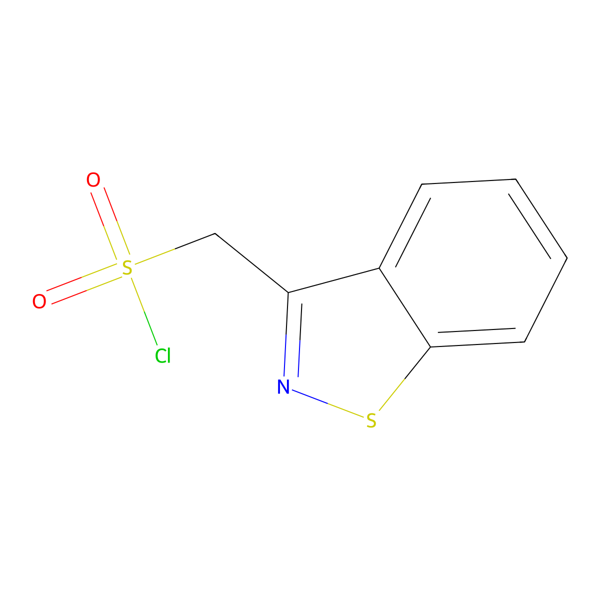 Benzo[d]isothiazol-3-ylmethanesulfonyl chloride molecular structure, CAS 3017252-04-6