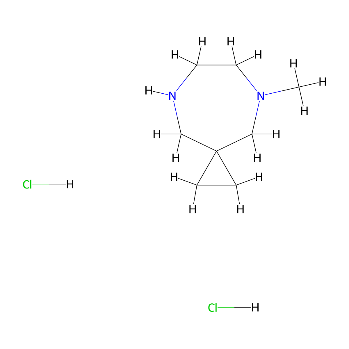 5-Methyl-5,8-diazaspiro[2.6]nonane Dihydrochloride molecular structure, CAS 3017252-14-8