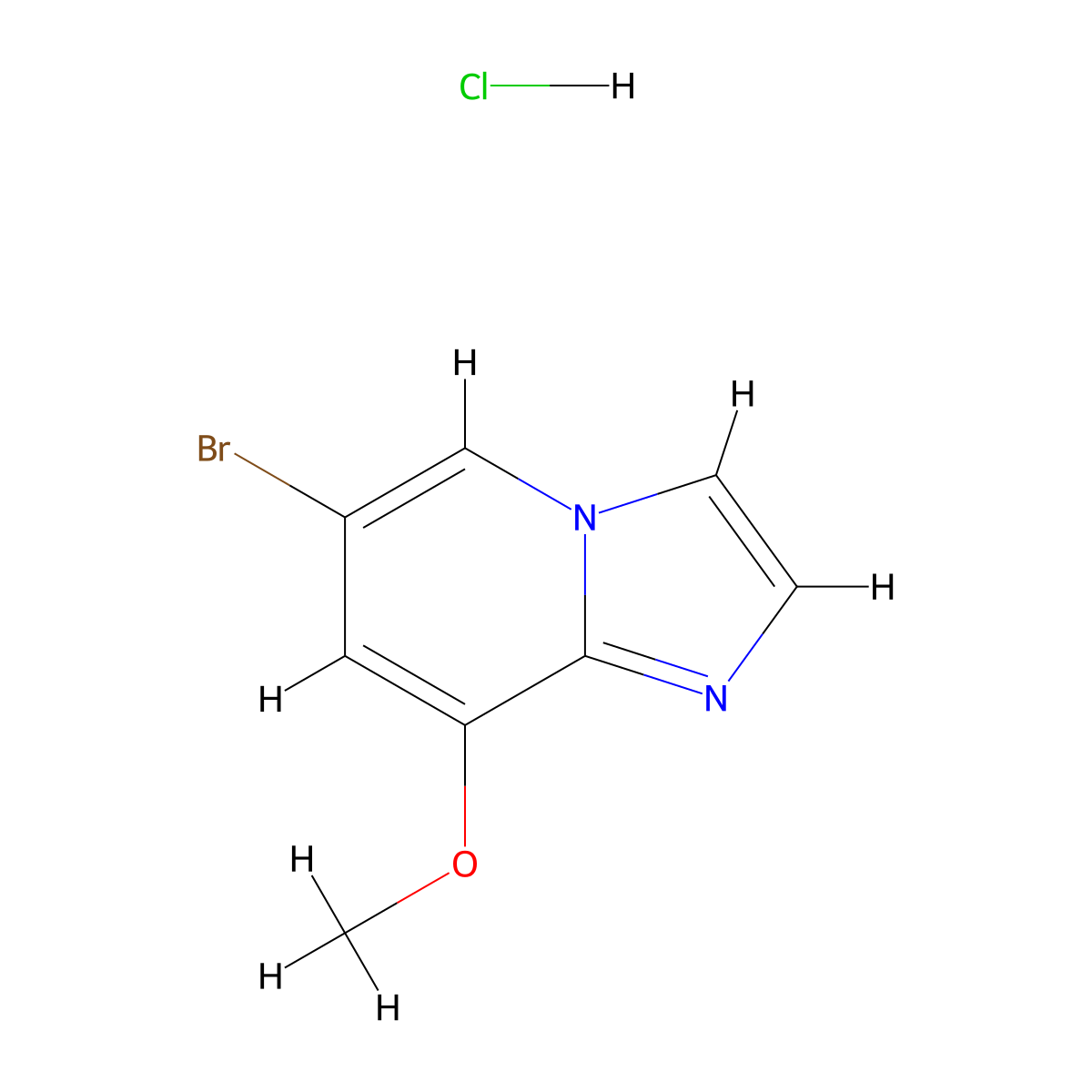 6-Bromo-8-methoxyimidazo[1,2-a]pyridine hydrochloride molecular structure, CAS 3017252-41-1