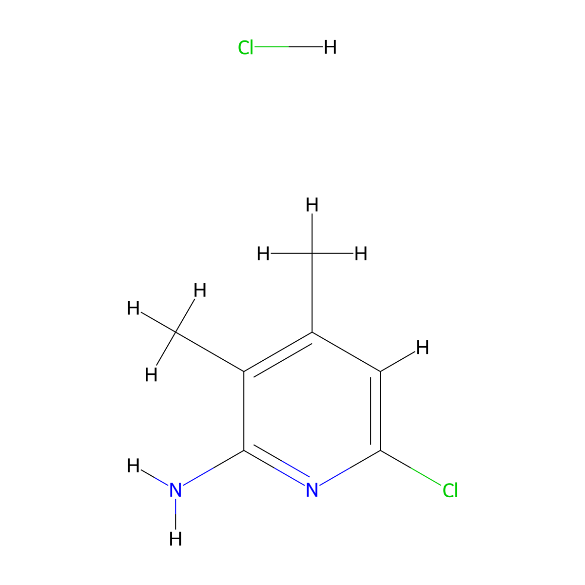 6-Chloro-3,4-dimethylpyridin-2-amine hydrochloride molecular structure, CAS 3017252-42-2