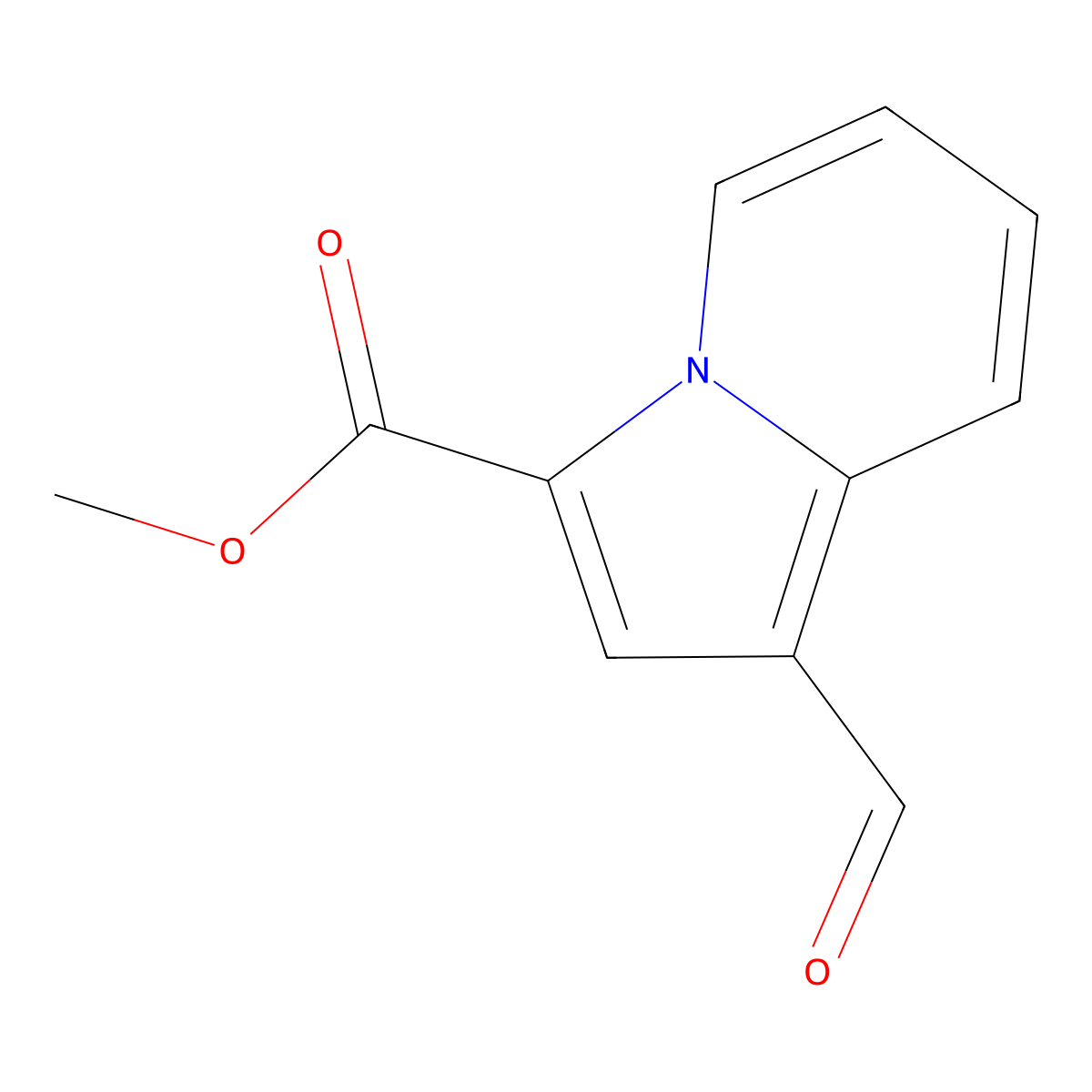 Methyl 1-formylindolizine-3-carboxylate molecular structure, CAS 3017262-29-9