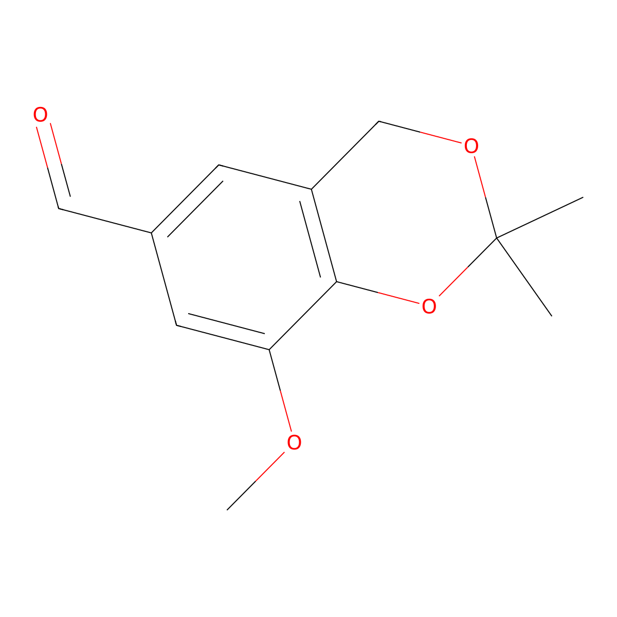 8-Methoxy-2,2-dimethyl-2,4-dihydro-1,3-benzodioxine-6-carbaldehyde molecular structure, CAS 3017262-45-9