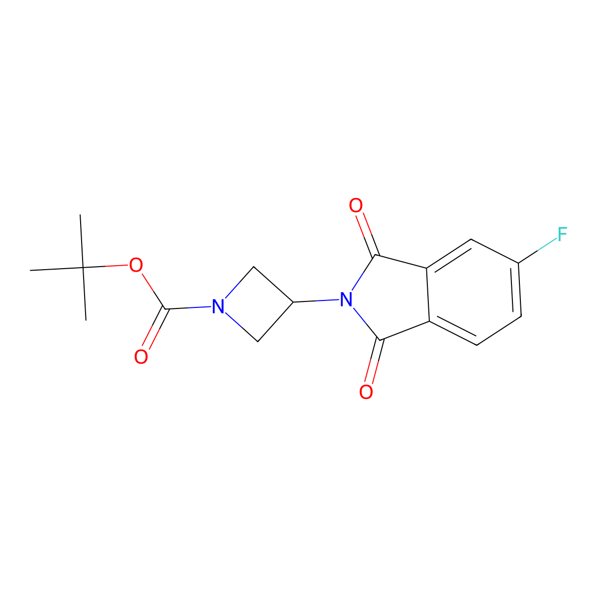 tert-butyl 3-(5-fluoro-1,3-dioxo-2,3-dihydro-1H-isoindol-2-yl)azetidine-1-carboxylate molecular structure, CAS 3017263-10-1