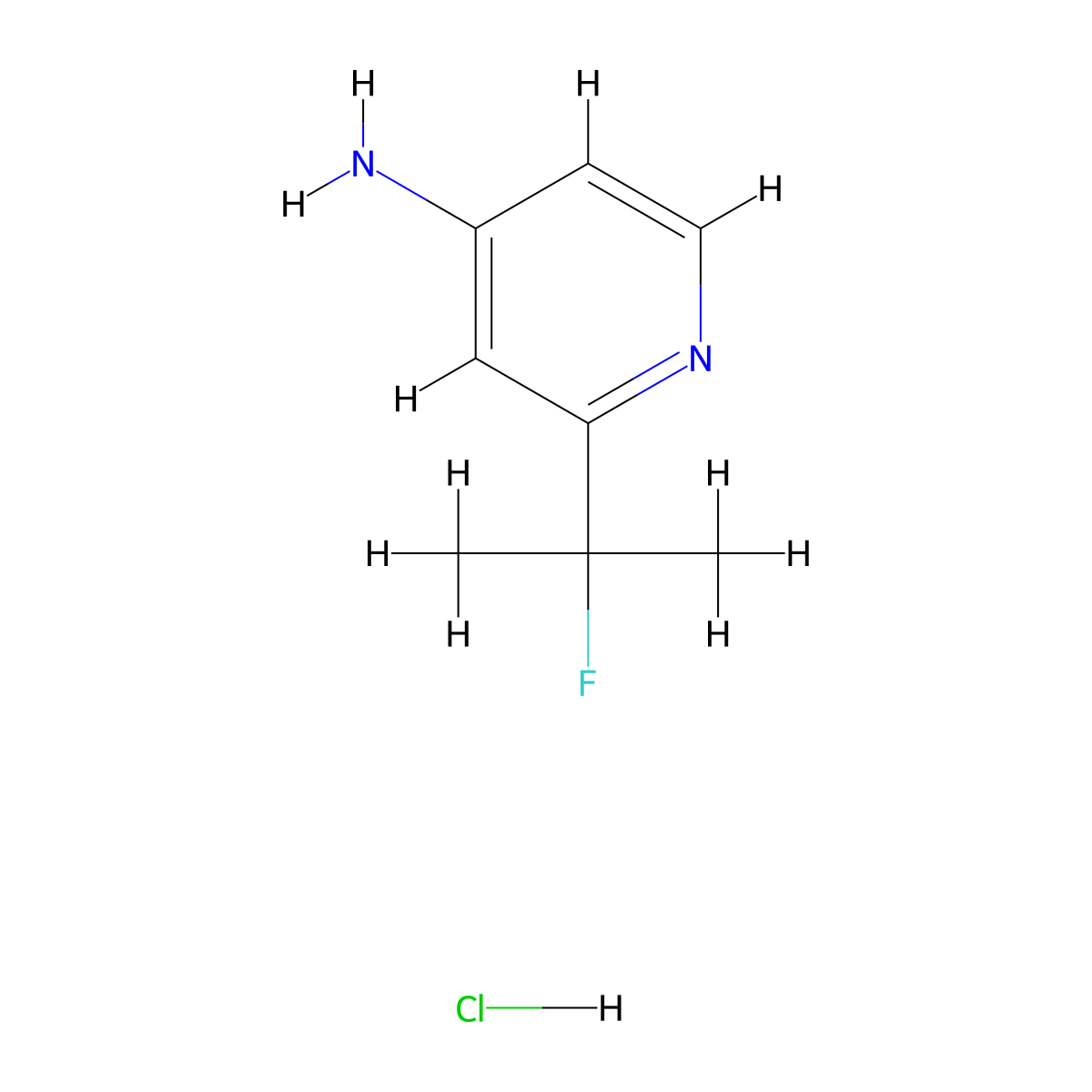 2-(2-Fluoropropan-2-yl)pyridin-4-amine hydrochloride molecular structure, CAS 3017263-24-7