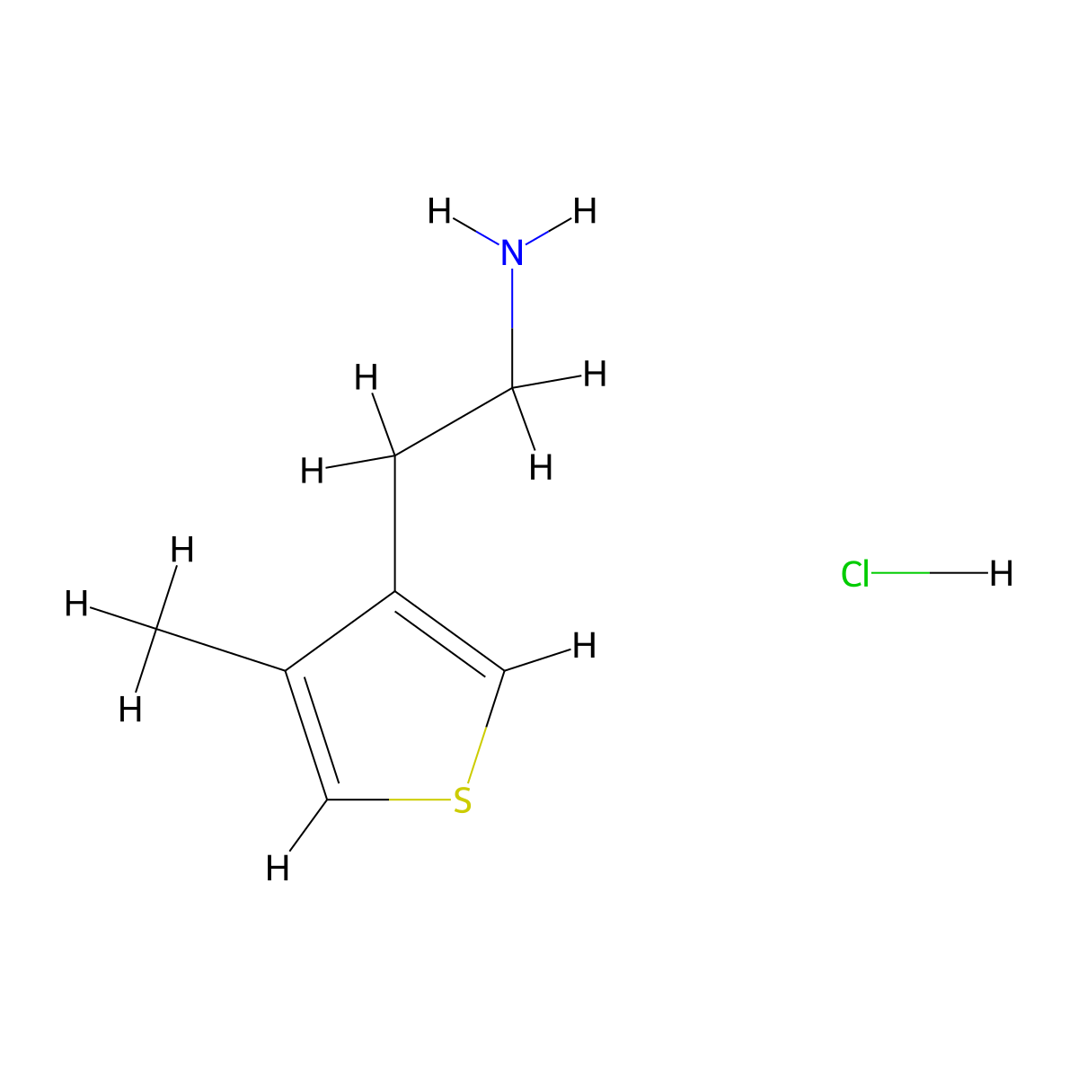 2-(4-Methylthiophen-3-yl)ethan-1-amine hydrochloride molecular structure, CAS 3017263-29-2