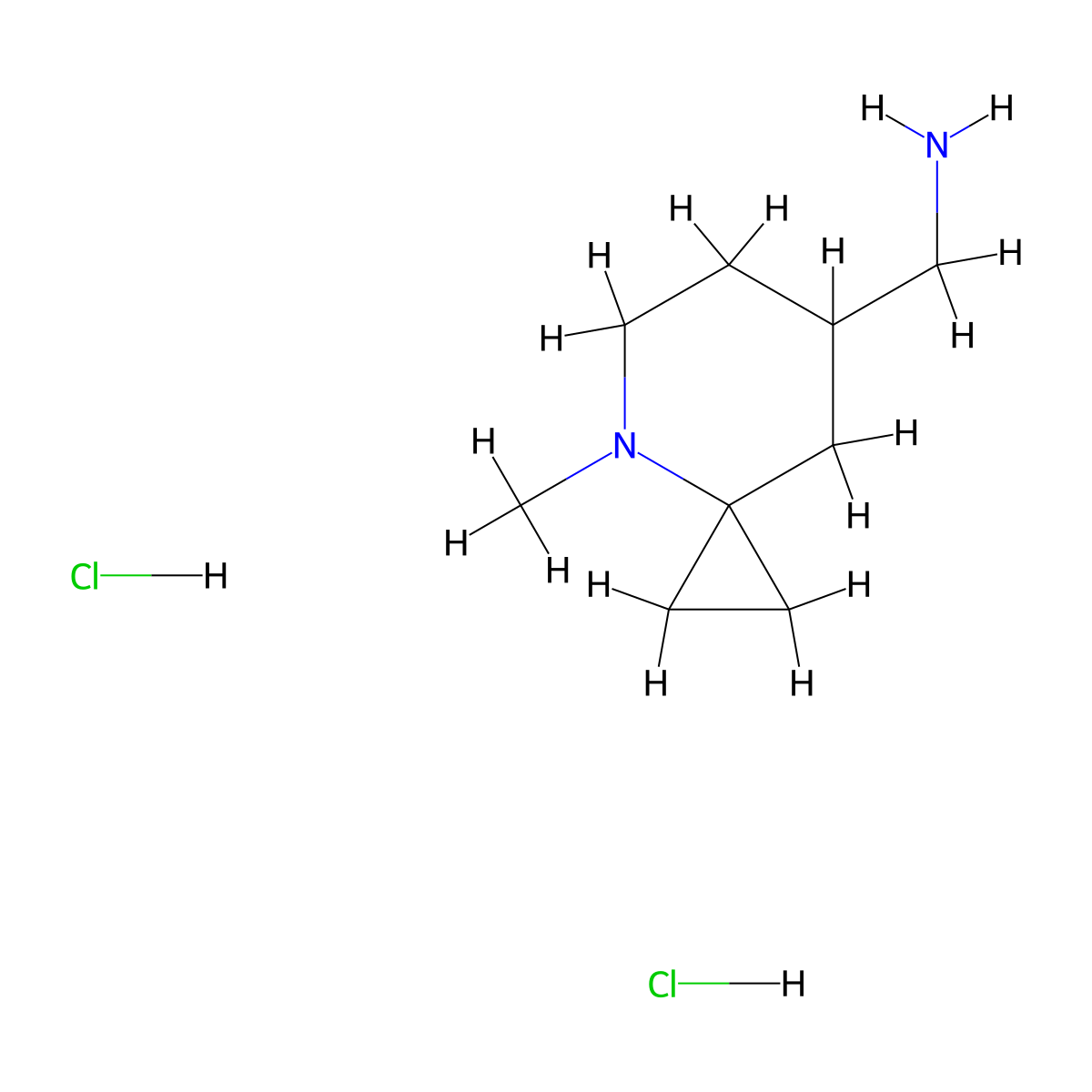 1-{4-Methyl-4-azaspiro[2.5]octan-7-yl}methanamine dihydrochloride molecular structure, CAS 3017263-35-0