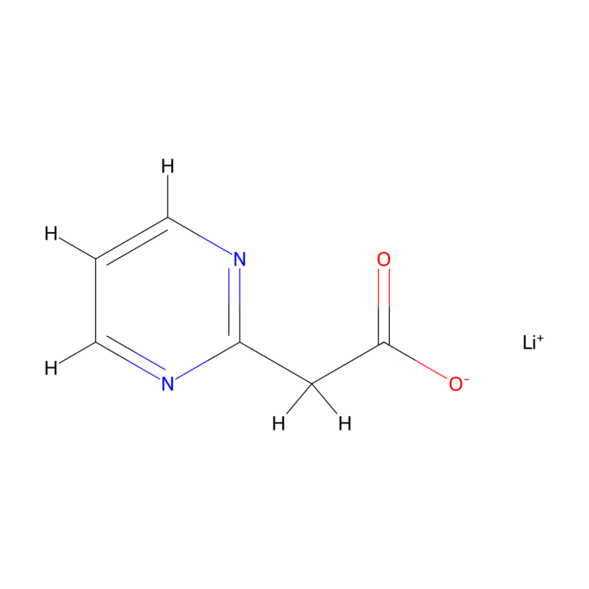 Lithium(1+) 2-(pyrimidin-2-yl)acetate molecular structure, CAS 3017263-62-3