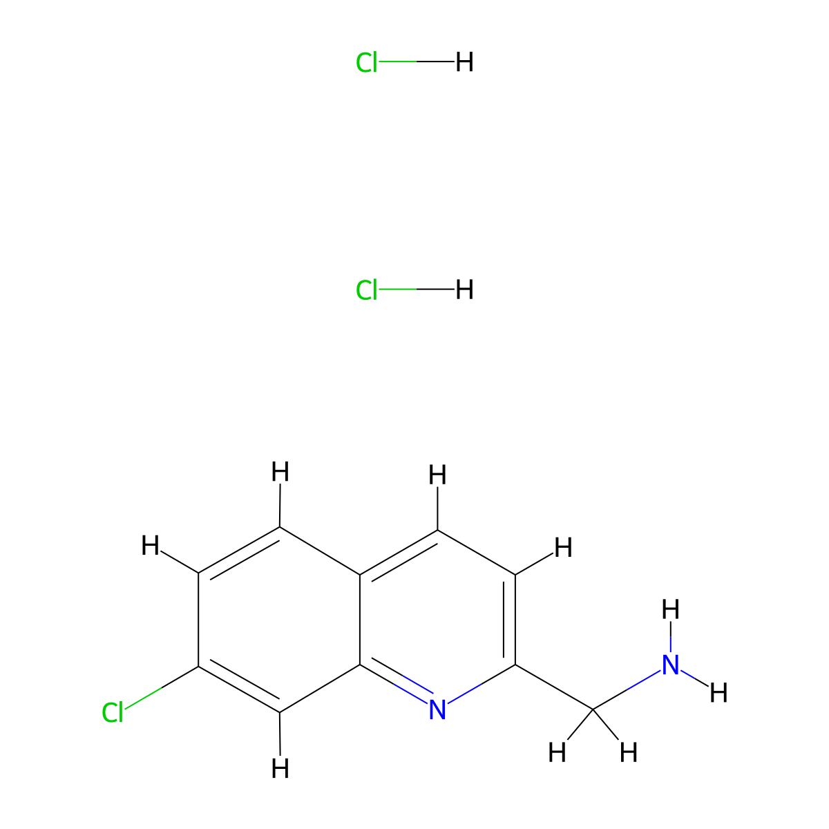 1-(7-Chloroquinolin-2-yl)methanamine dihydrochloride molecular structure, CAS 3017263-69-0