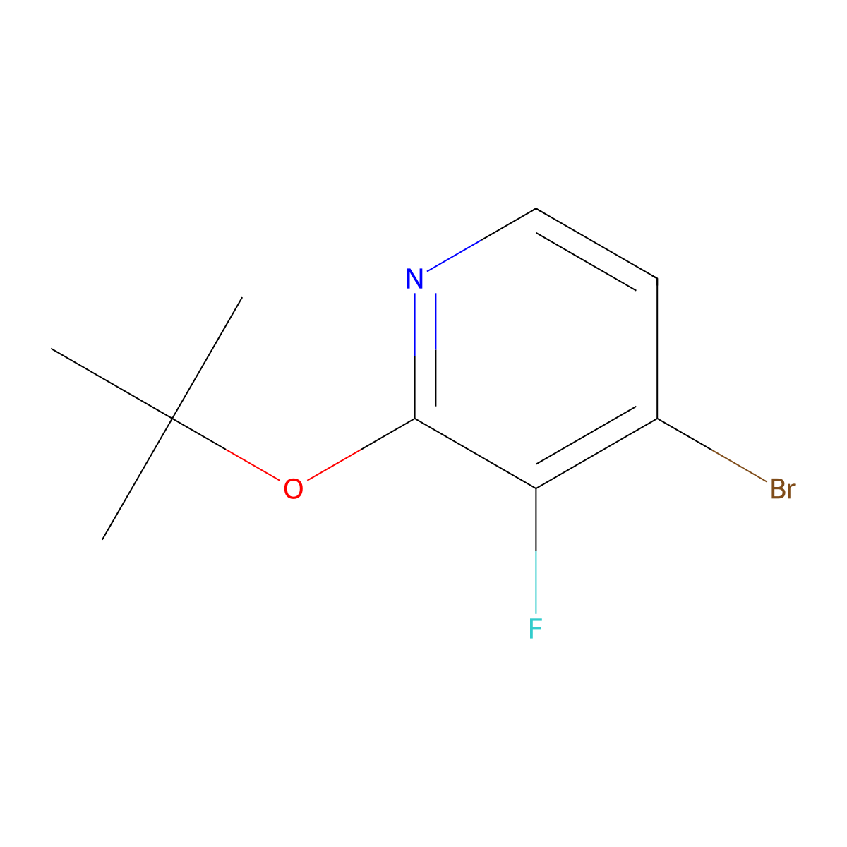 4-Bromo-2-(tert-butoxy)-3-fluoropyridine molecular structure, CAS 3017263-75-8