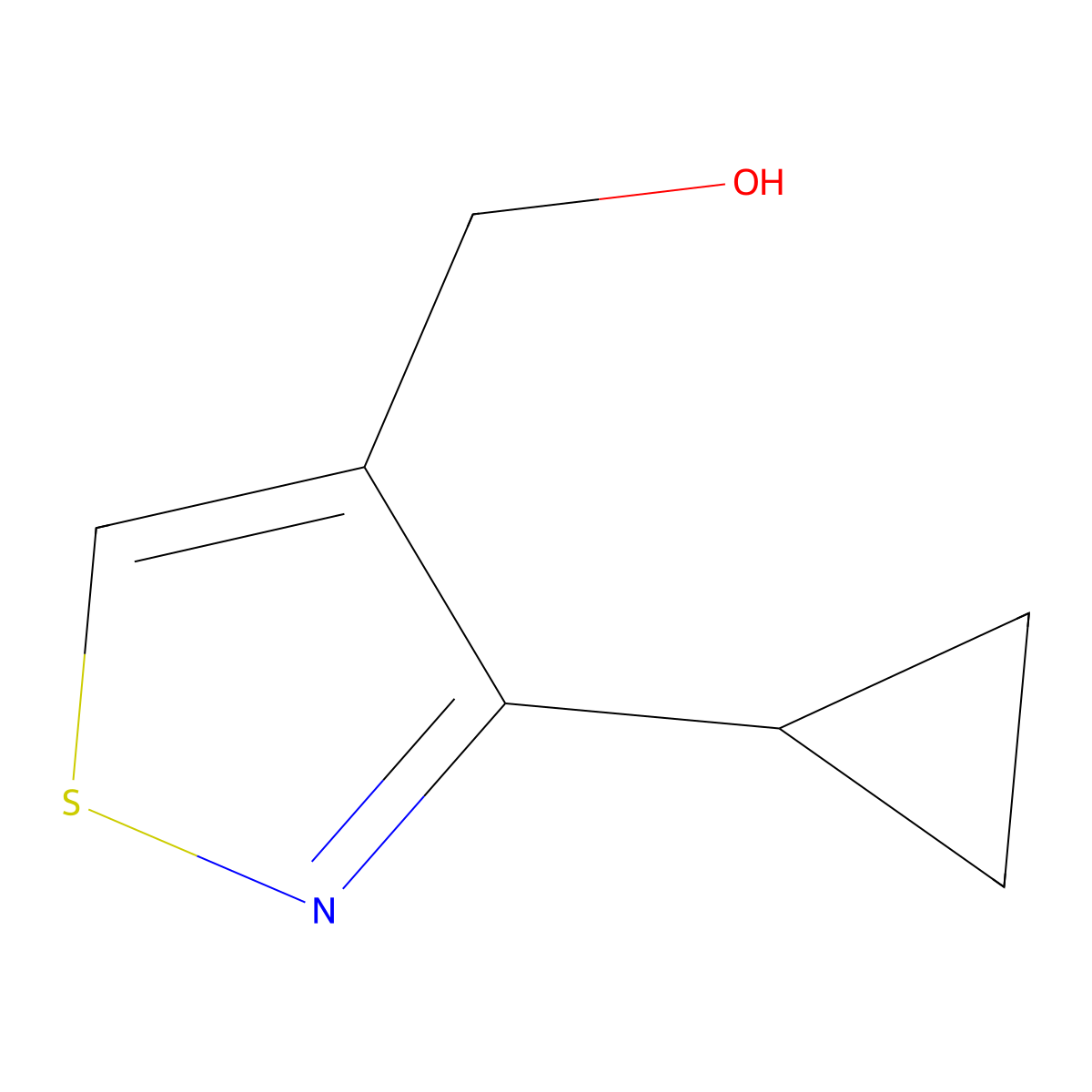 (3-Cyclopropyl-1,2-thiazol-4-yl)methanol molecular structure, CAS 3017263-76-9