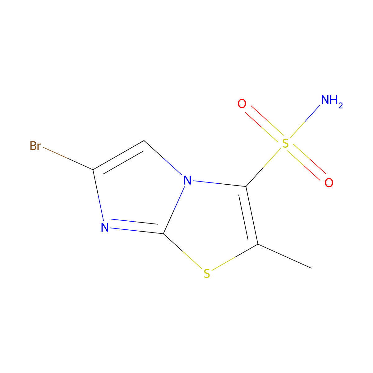 6-Bromo-2-methylimidazo[2,1-b][1,3]thiazole-3-sulfonamide molecular structure, CAS 3017263-99-6
