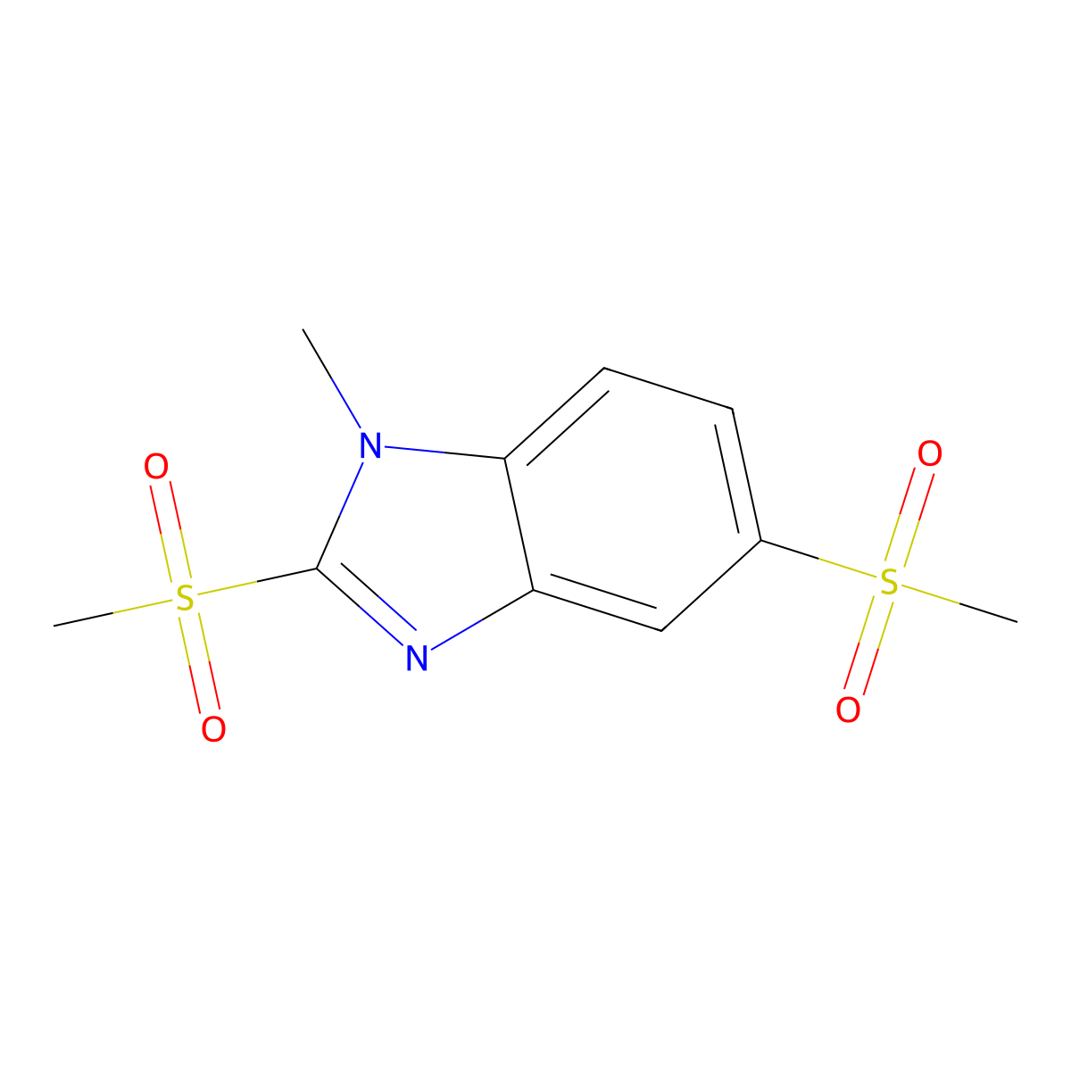 2,5-dimethanesulfonyl-1-methyl-1H-1,3-benzodiazole molecular structure, CAS 3017264-04-6