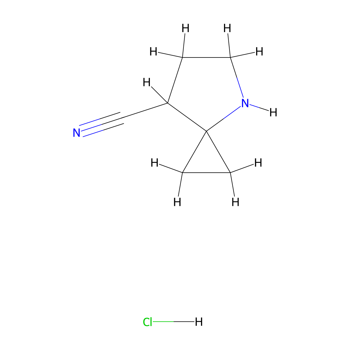 4-Azaspiro[2.4]heptane-7-carbonitrile;hydrochloride molecular structure, CAS 3017264-06-8