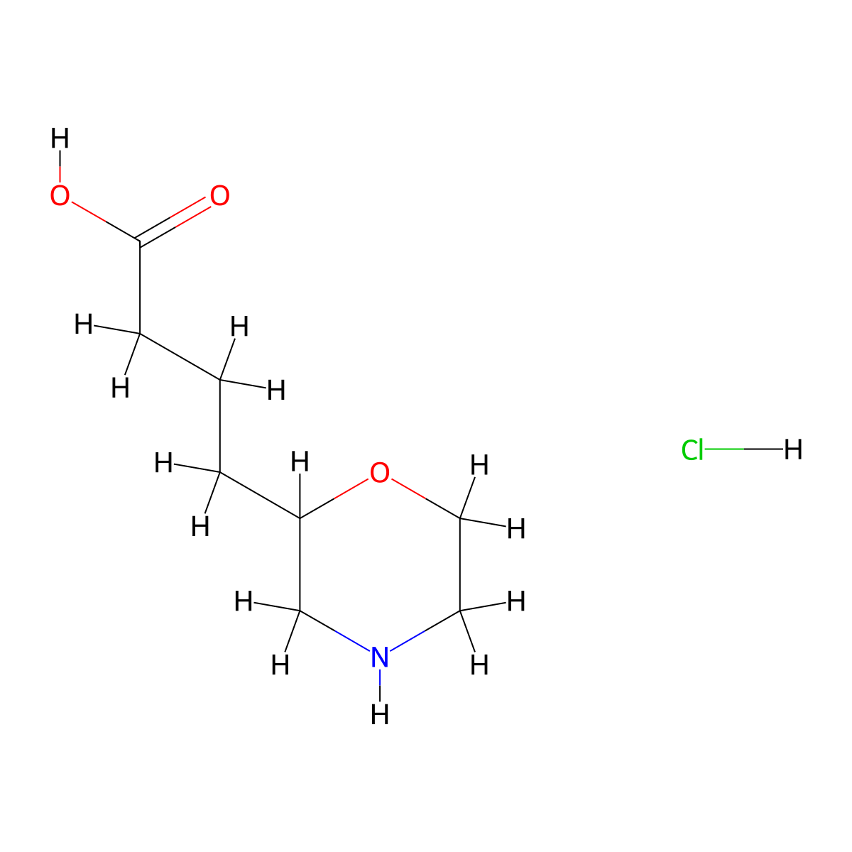 4-Morpholin-2-ylbutanoic acid;hydrochloride molecular structure, CAS 3017264-12-6