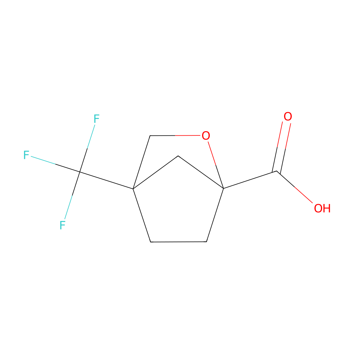 4-(Trifluoromethyl)-2-oxabicyclo[2.2.1]heptane-1-carboxylic acid molecular structure, CAS 3017264-27-3