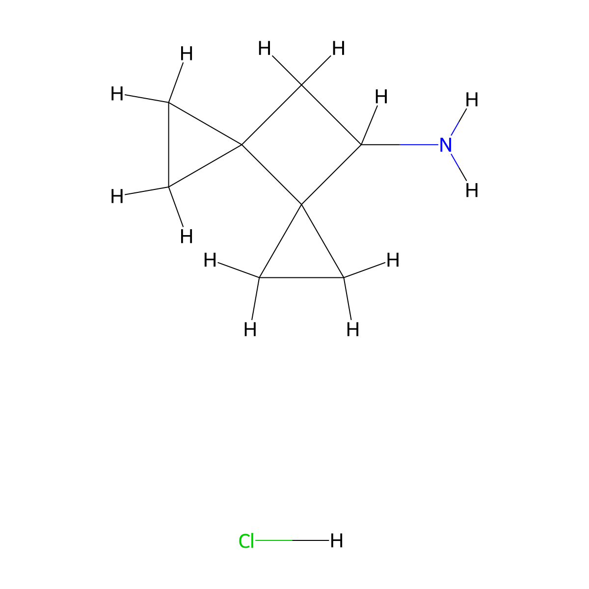 Dispiro[2.0.24.23]octan-7-amine;hydrochloride molecular structure, CAS 3017264-47-7