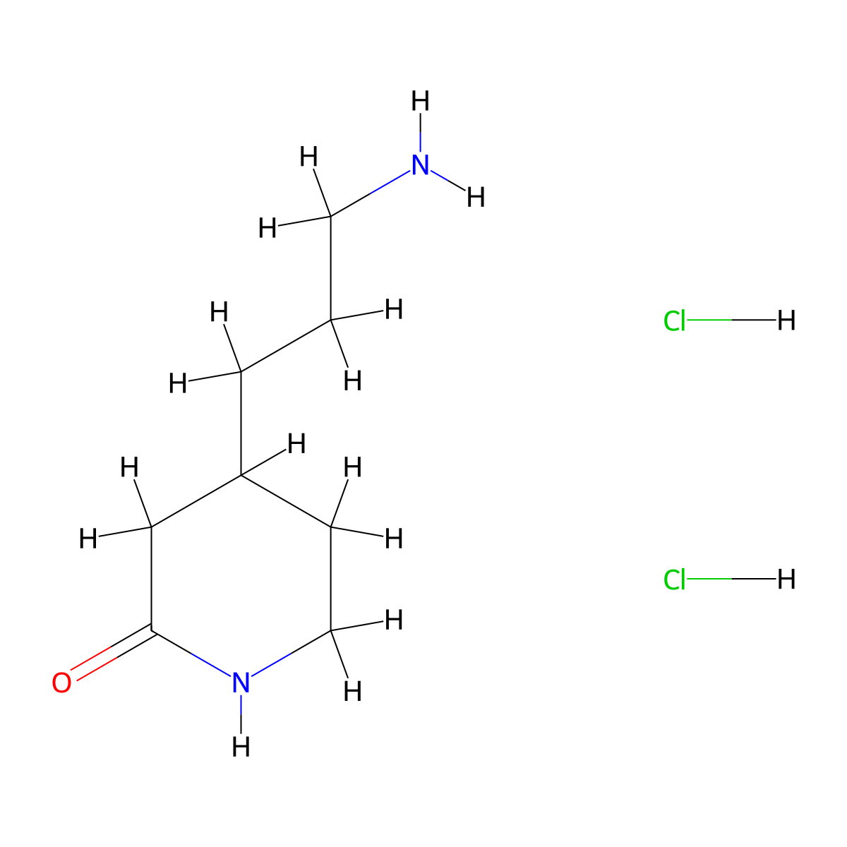 4-(3-Aminopropyl)piperidin-2-one dihydrochloride molecular structure, CAS 3017264-76-2