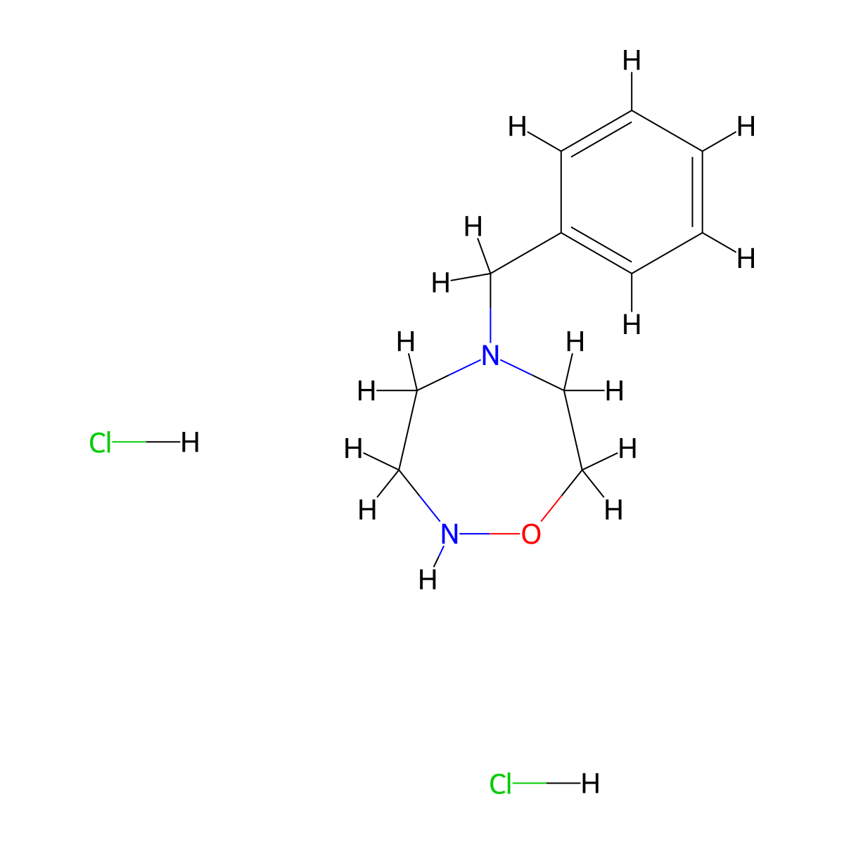 5-Benzyl-1,2,5-oxadiazepane dihydrochloride molecular structure, CAS 3017264-78-4
