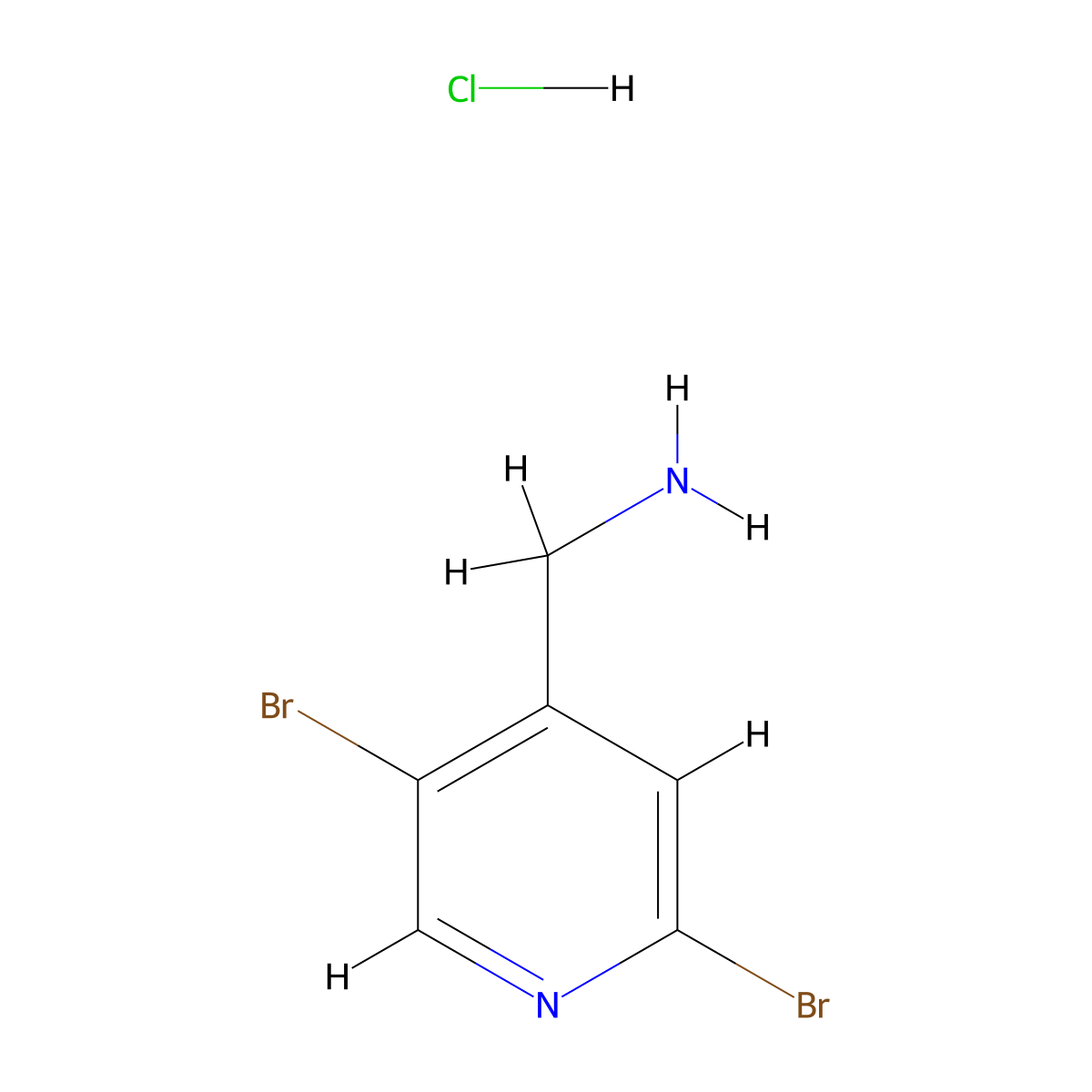 1-(2,5-Dibromopyridin-4-yl)methanamine hydrochloride molecular structure, CAS 3017264-90-0