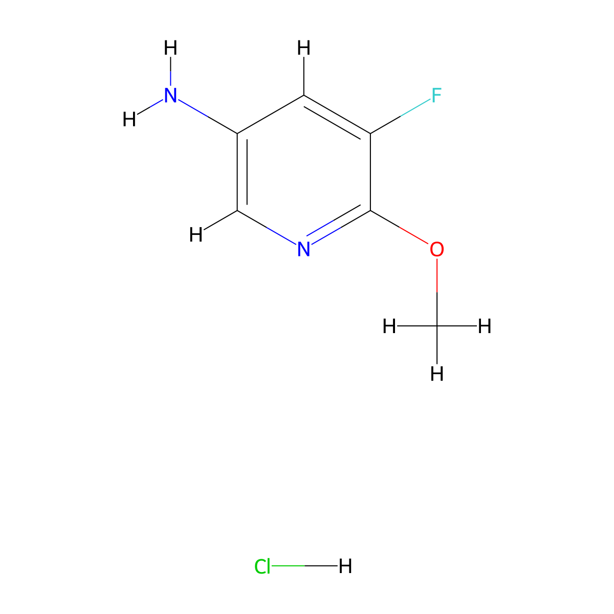 5-Fluoro-6-methoxypyridin-3-amine hydrochloride molecular structure, CAS 3017264-99-9
