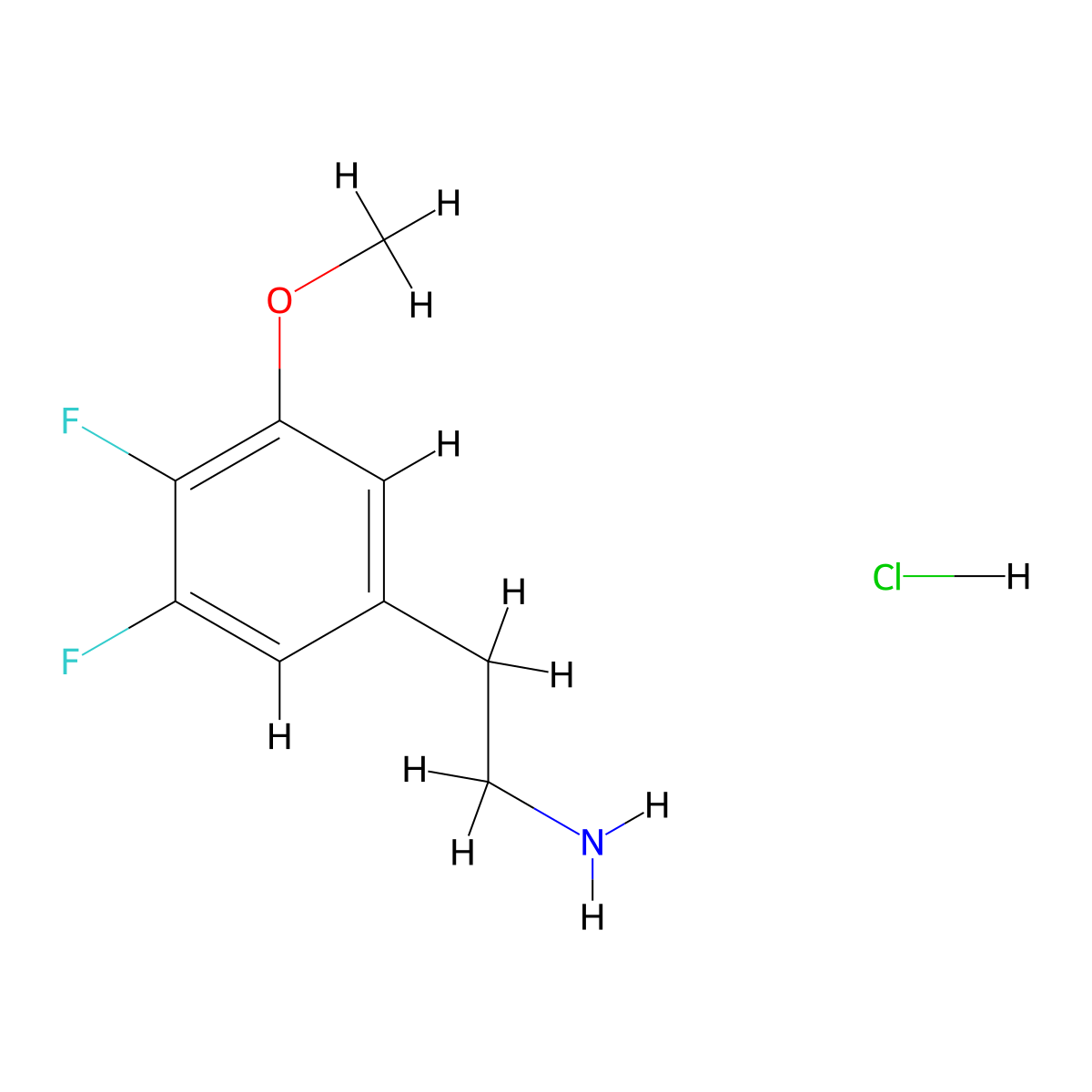 2-(3,4-Difluoro-5-methoxyphenyl)ethan-1-amine hydrochloride molecular structure, CAS 3017265-12-9