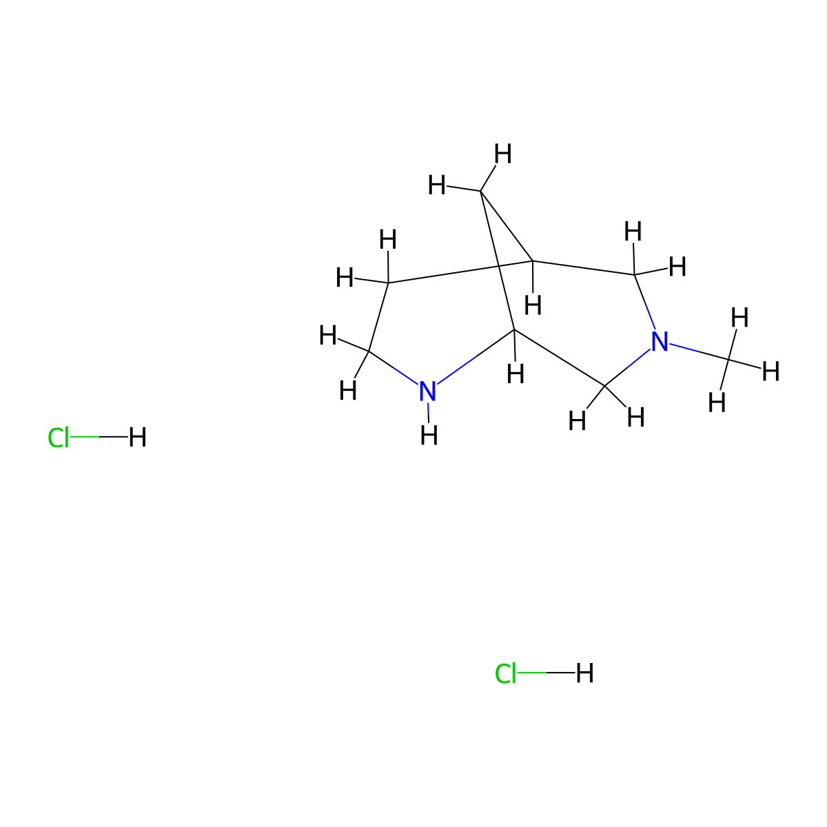 7-Methyl-2,7-diazabicyclo[3.3.1]nonane dihydrochloride molecular structure, CAS 3017265-31-2