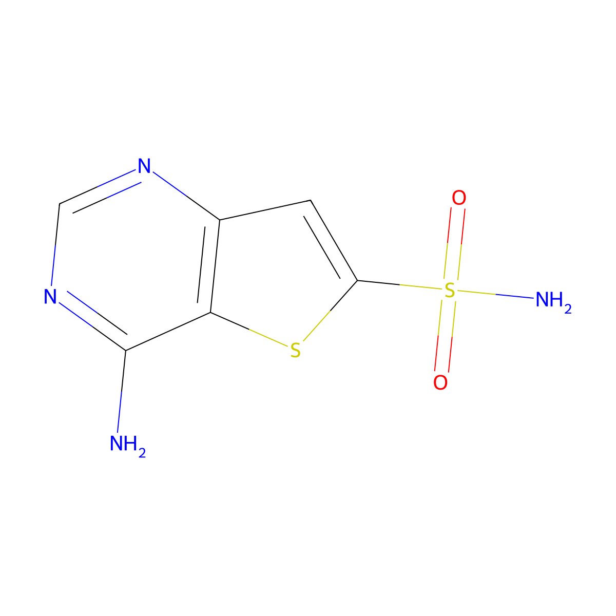 4-Aminothieno[3,2-d]pyrimidine-6-sulfonamide molecular structure, CAS 3017265-34-5