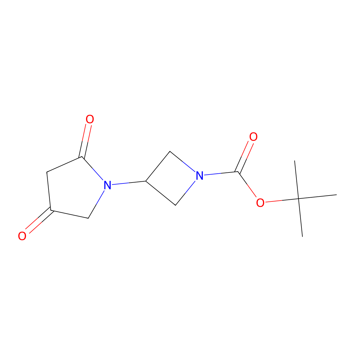 Tert-butyl 3-(2,4-dioxopyrrolidin-1-yl)azetidine-1-carboxylate molecular structure, CAS 3017265-75-4