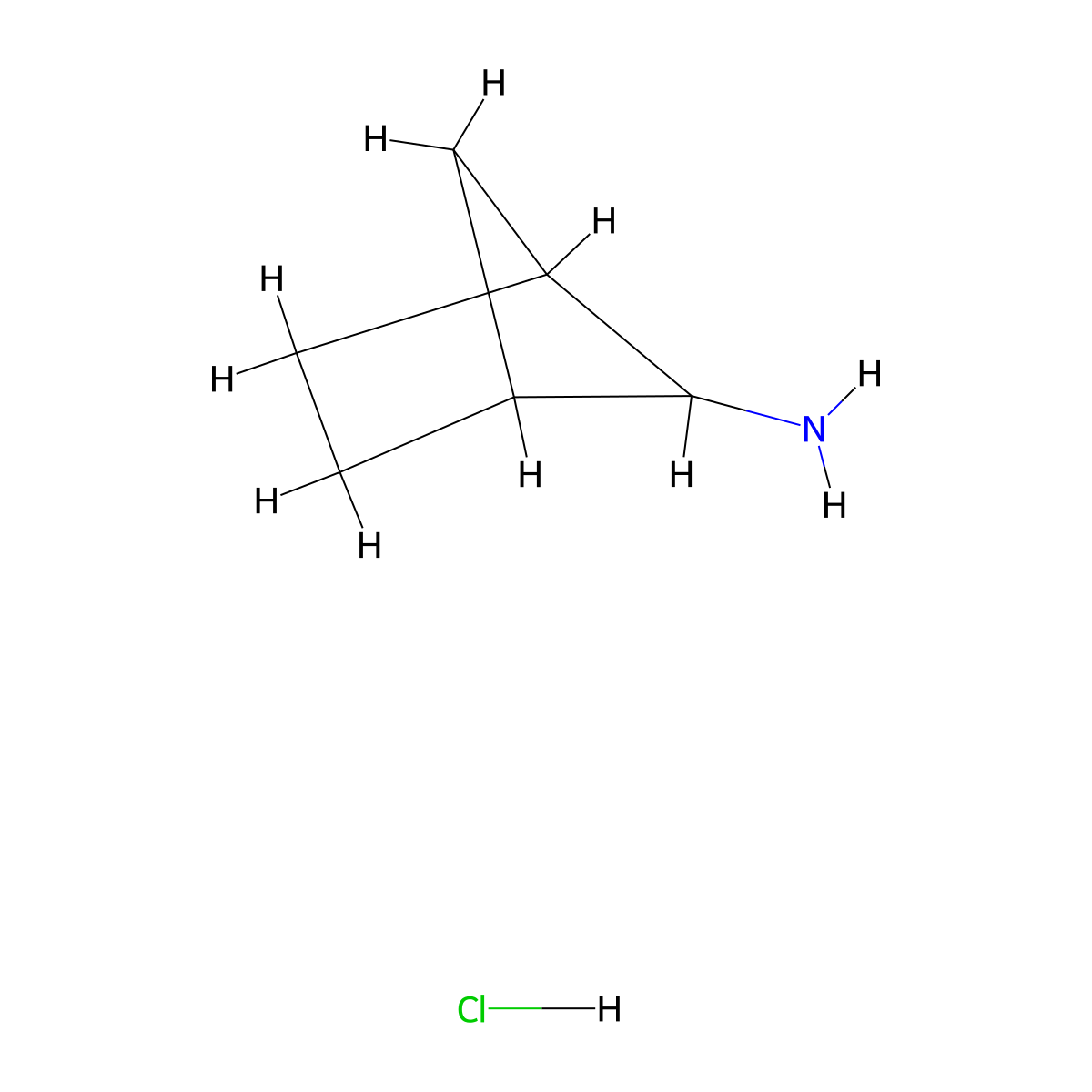Bicyclo[2.1.1]hexan-5-amine hydrochloride molecular structure, CAS 3017265-79-8