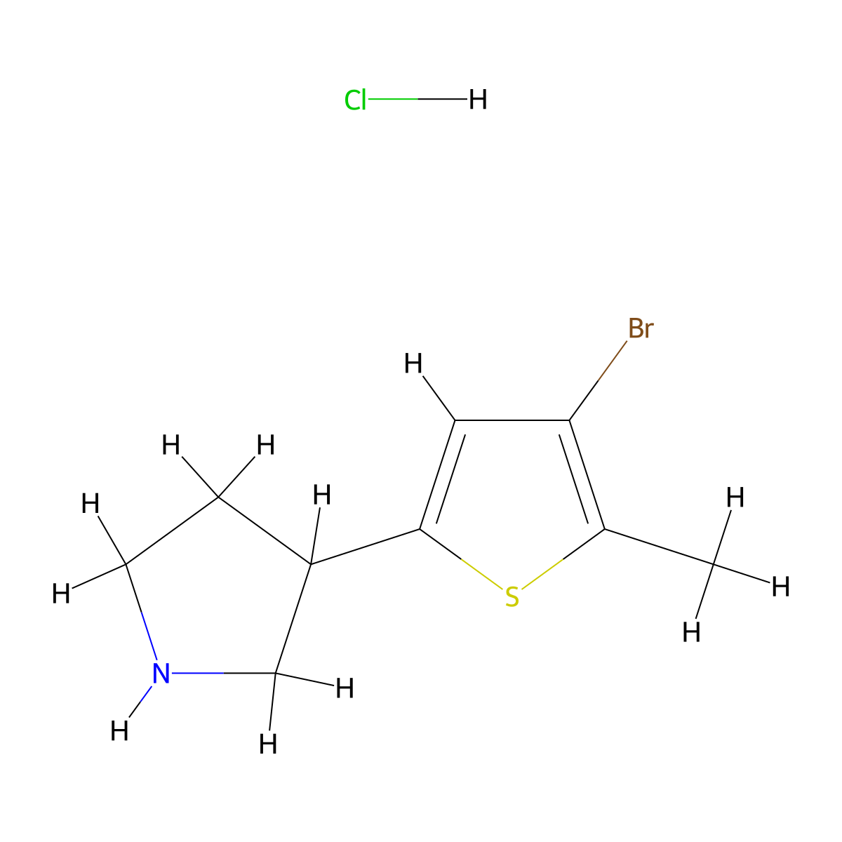 3-(4-Bromo-5-methylthiophen-2-yl)pyrrolidine;hydrochloride molecular structure, CAS 3017265-83-4