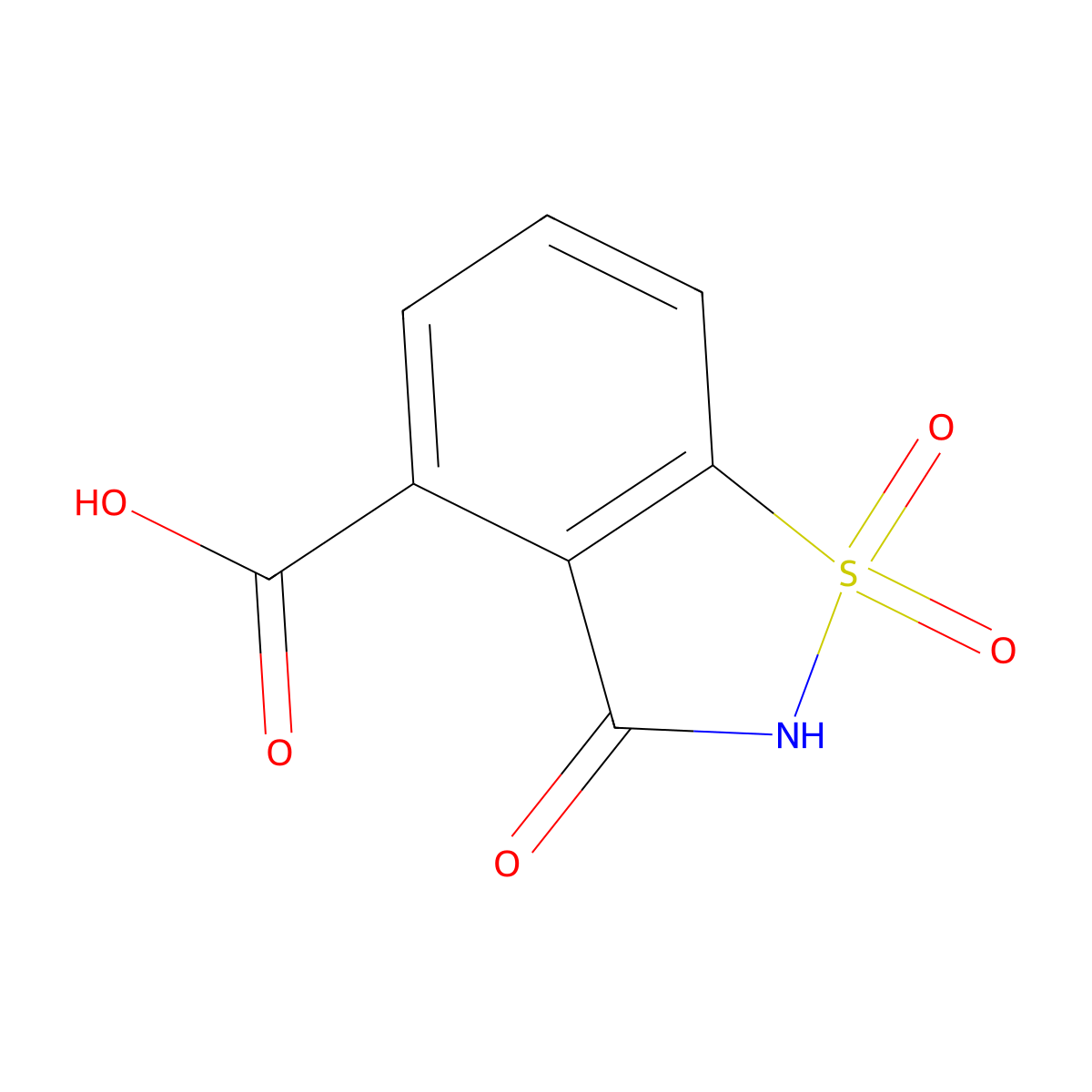 1,1,3-Trioxo-2,3-dihydro-1lambda6,2-benzothiazole-4-carboxylic acid molecular structure, CAS 3017266-20-2