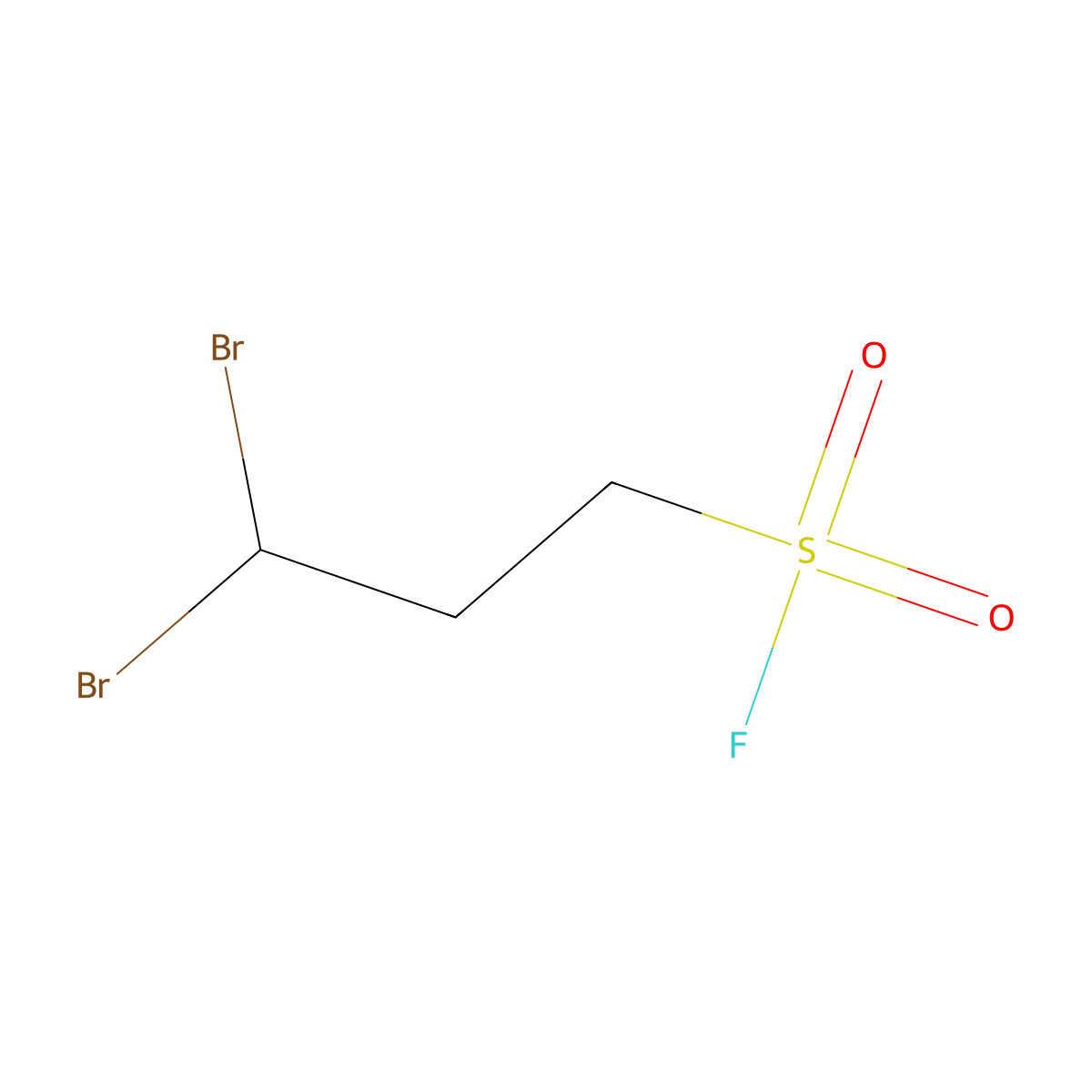 3,3-Dibromopropane-1-sulfonyl fluoride molecular structure, CAS 3017266-22-4