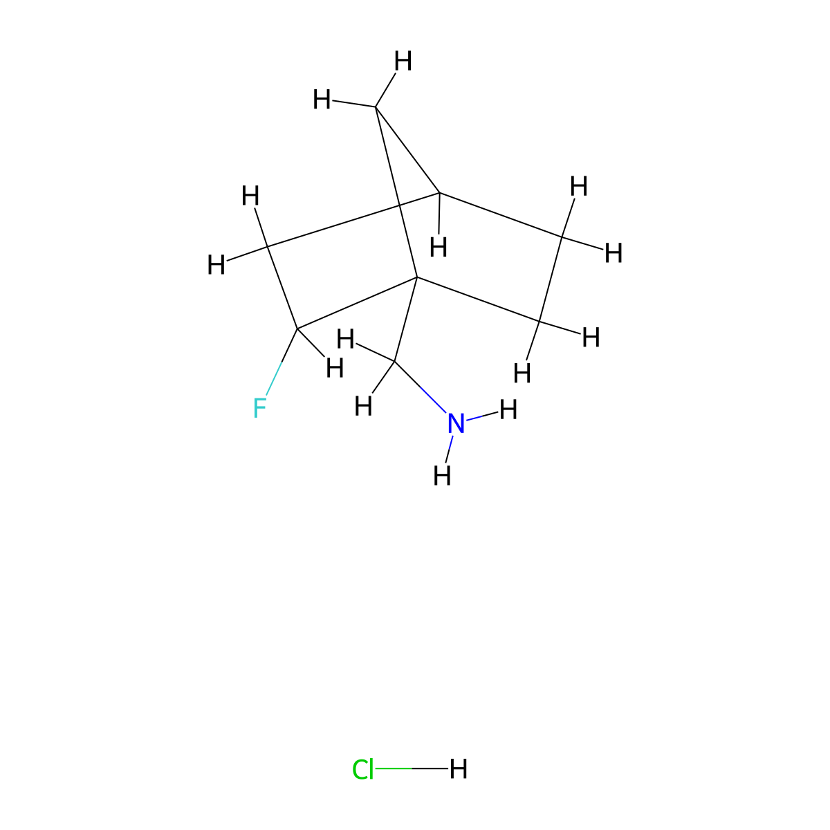 1-{2-Fluorobicyclo[2.2.1]heptan-1-yl}methanamine hydrochloride molecular structure, CAS 3017266-33-7