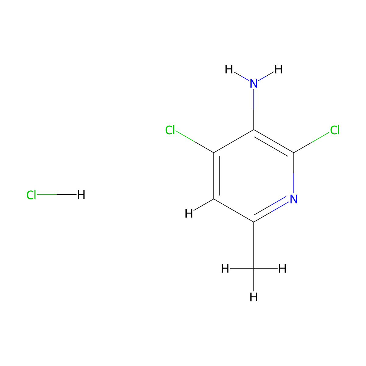 2,4-Dichloro-6-methylpyridin-3-amine;hydrochloride molecular structure, CAS 3017266-49-5