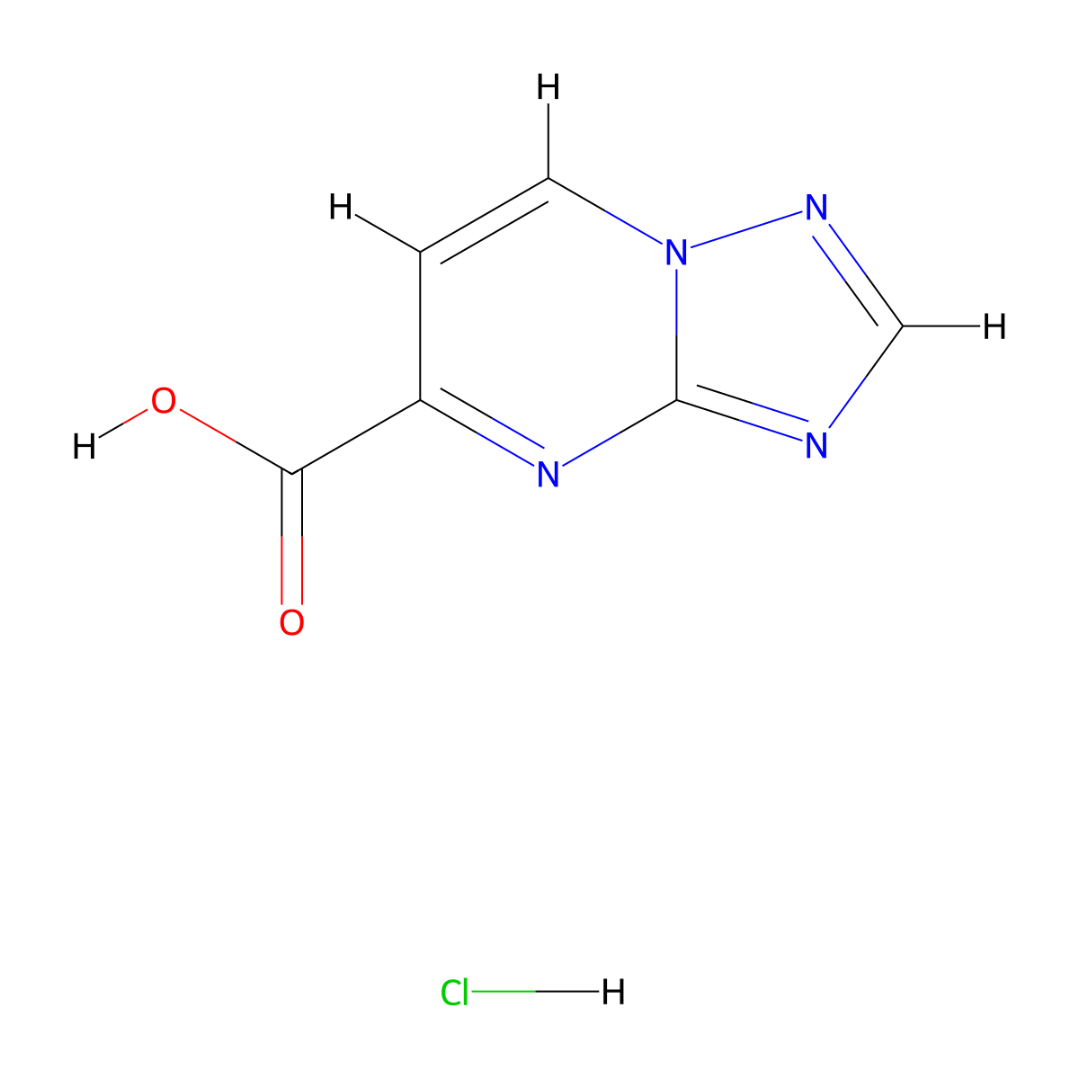 [1,2,4]Triazolo[1,5-a]pyrimidine-5-carboxylic acid hydrochloride molecular structure, CAS 3017266-62-2