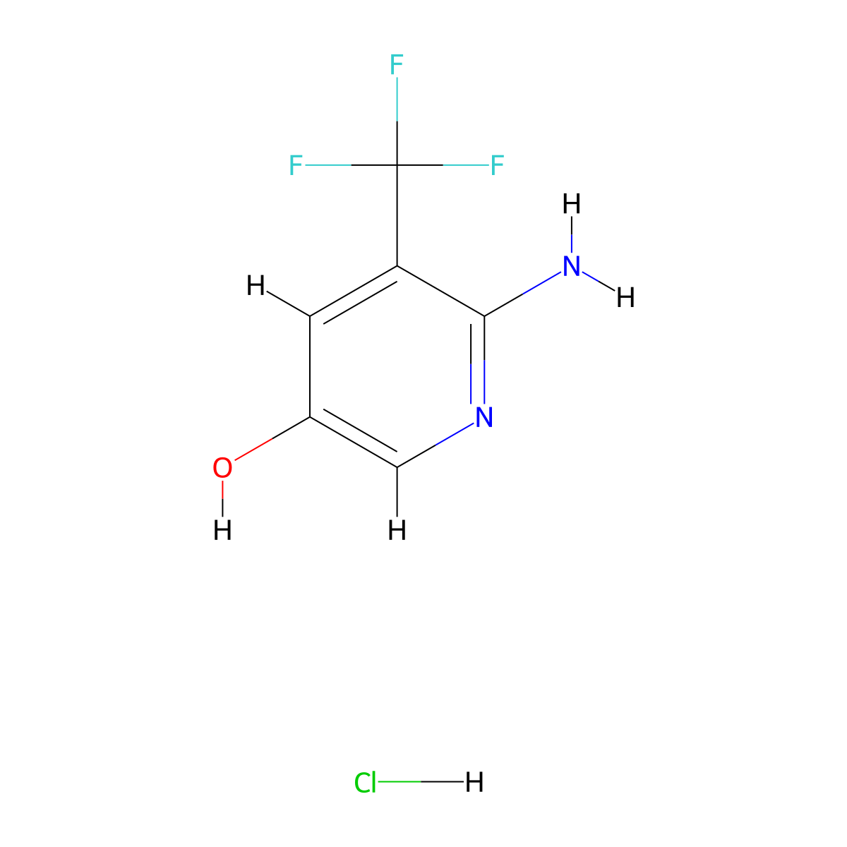 6-Amino-5-(trifluoromethyl)pyridin-3-ol hydrochloride molecular structure, CAS 3017266-65-5