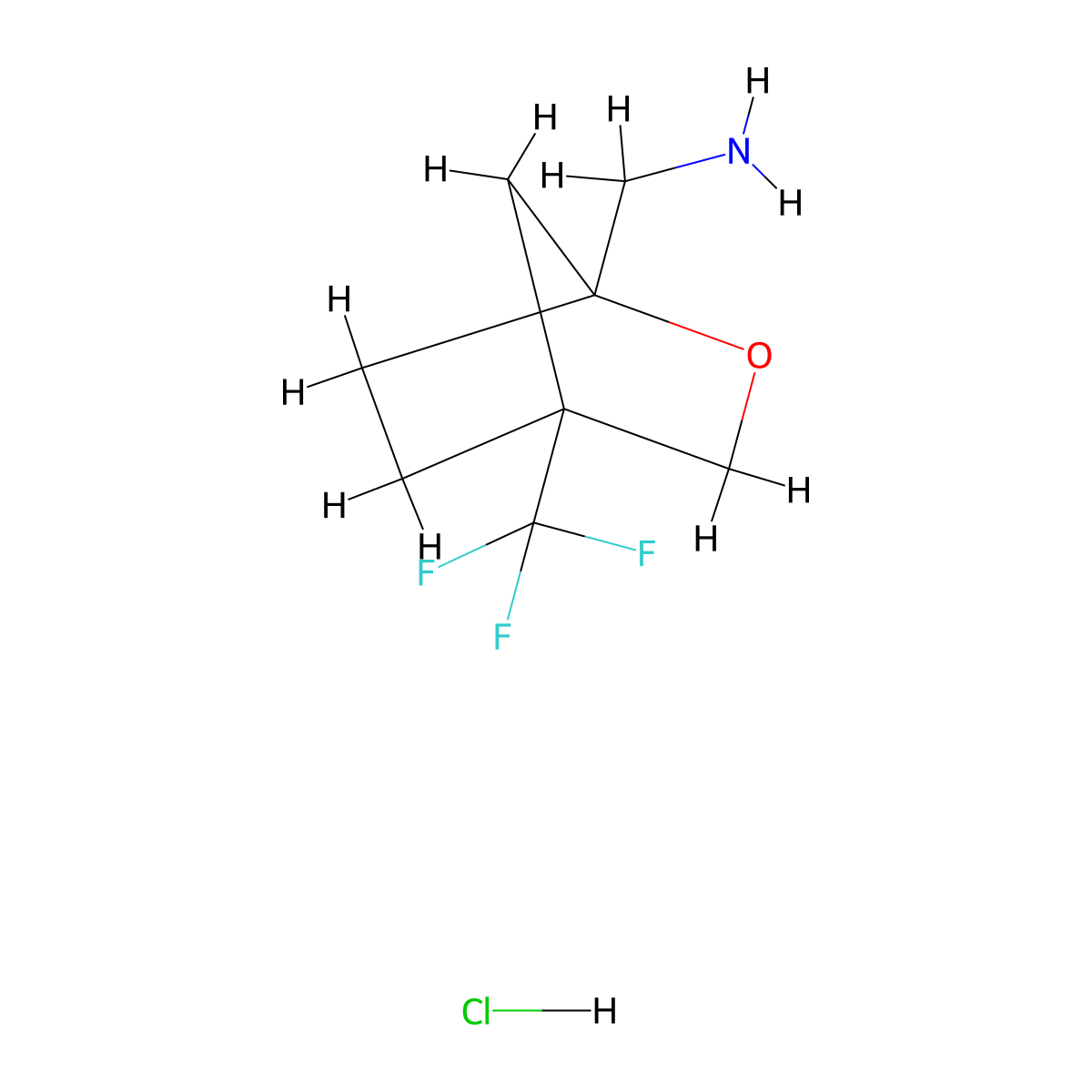 1-[4-(Trifluoromethyl)-2-oxabicyclo[2.2.1]heptan-1-yl]methanamine hydrochloride molecular structure, CAS 3017266-71-3