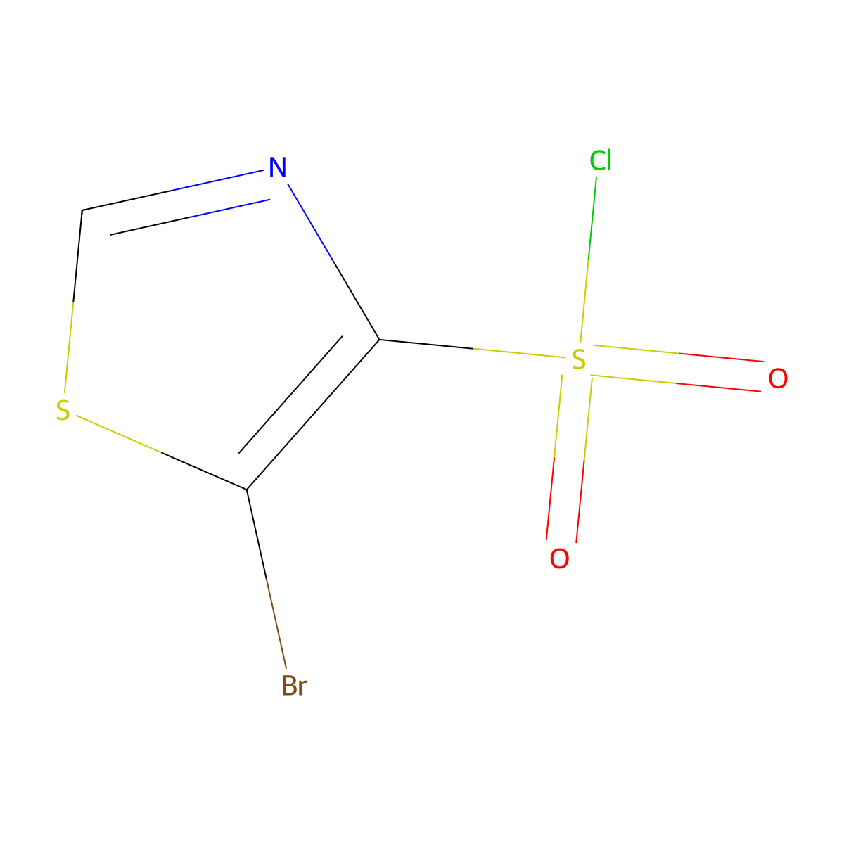 5-Bromothiazole-4-sulfonyl chloride molecular structure, CAS 3017266-90-6