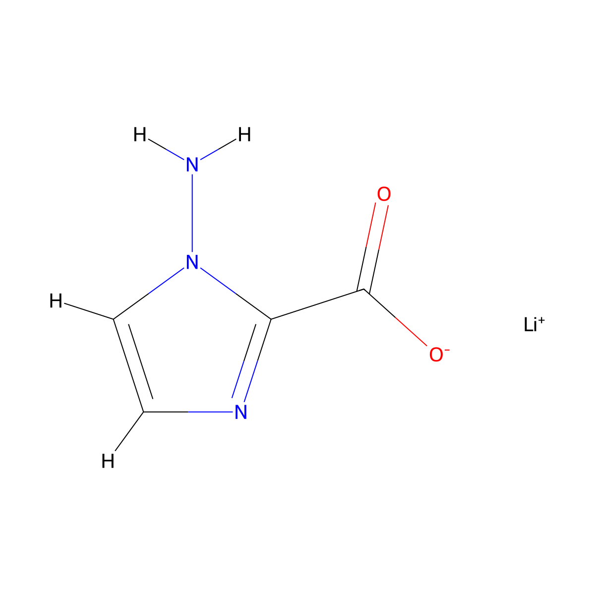lithium(1+) 1-amino-1H-imidazole-2-carboxylate molecular structure, CAS 3017266-93-9