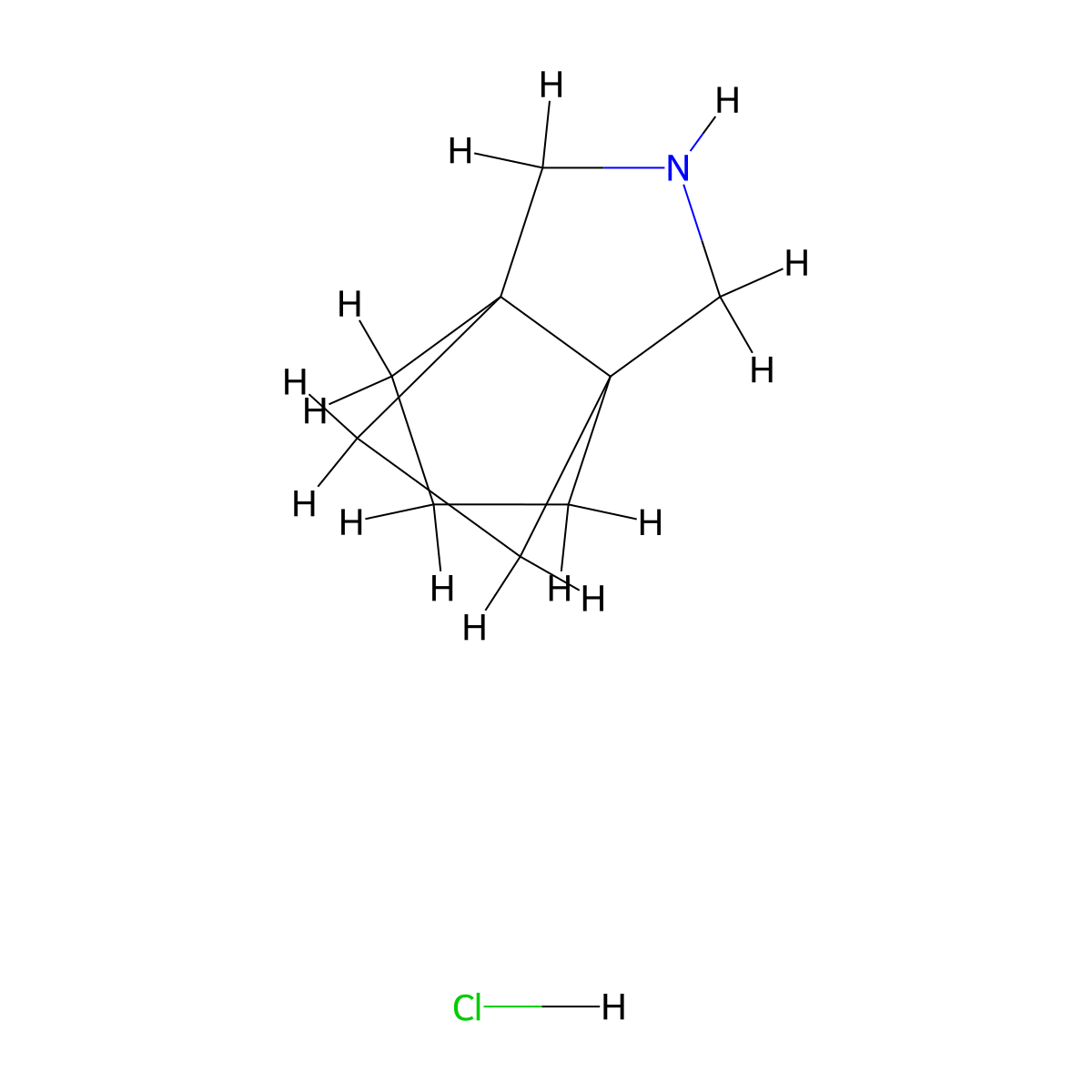 3-Azatricyclo[3.3.2.0,1,5]decane hydrochloride molecular structure, CAS 3017267-04-5